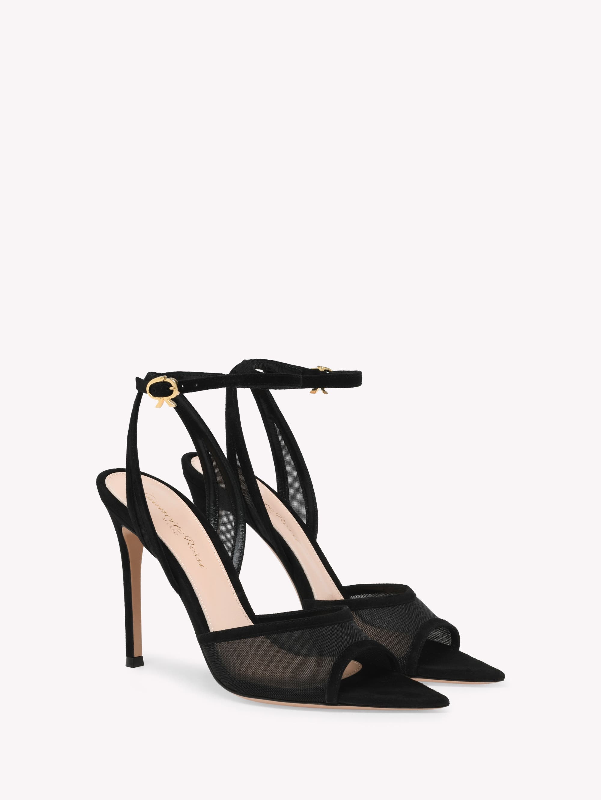 Gianvito Rossi Dorotea Sandals in Black Fabric at Nordstrom - 2