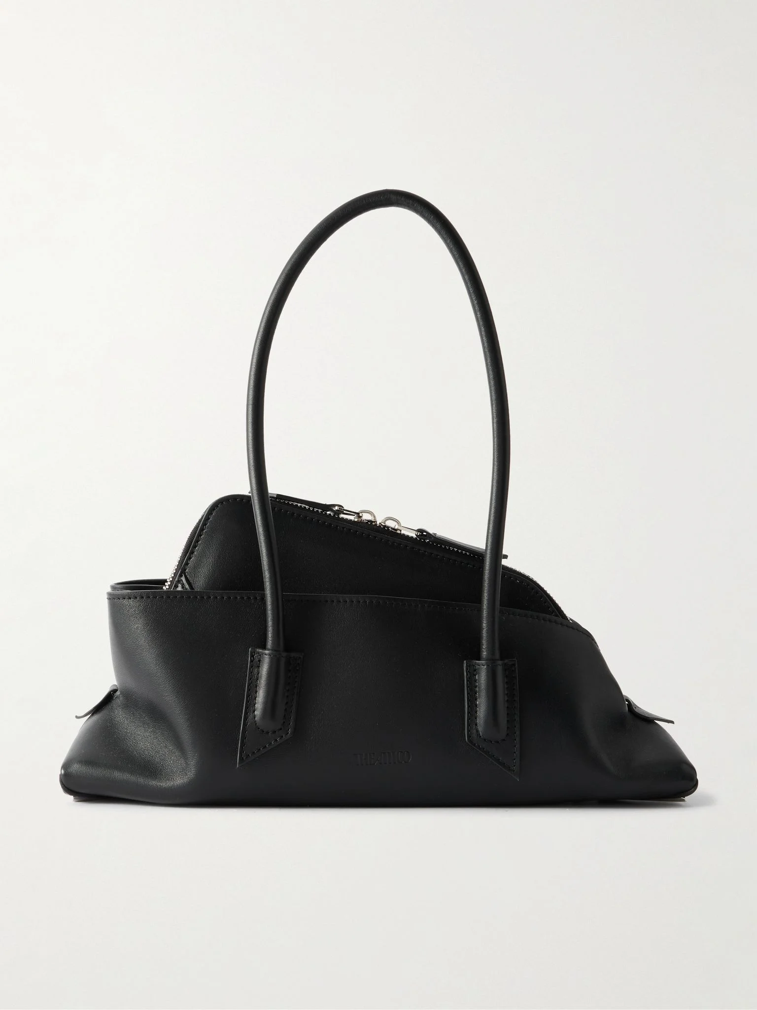 La Passeggiata small asymmetric leather tote Black - 1