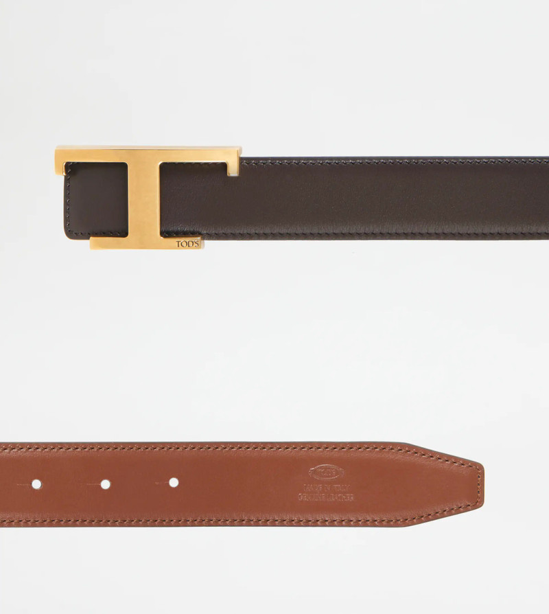 Tod's REVERSIBLE BELT IN LEATHER - BROWN outlook