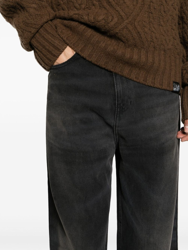 logo-patch wide-leg jeans 6