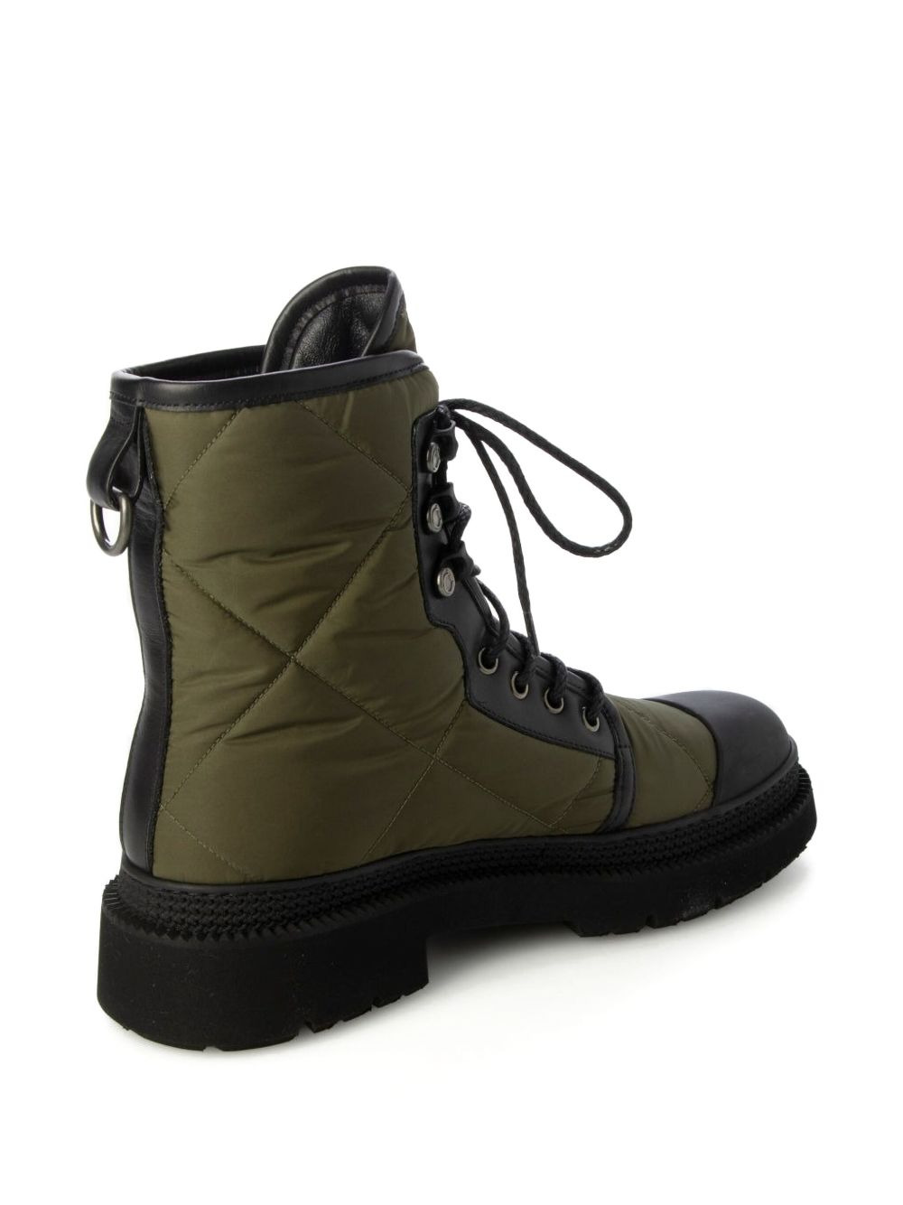 quilted lace-up boots - 3