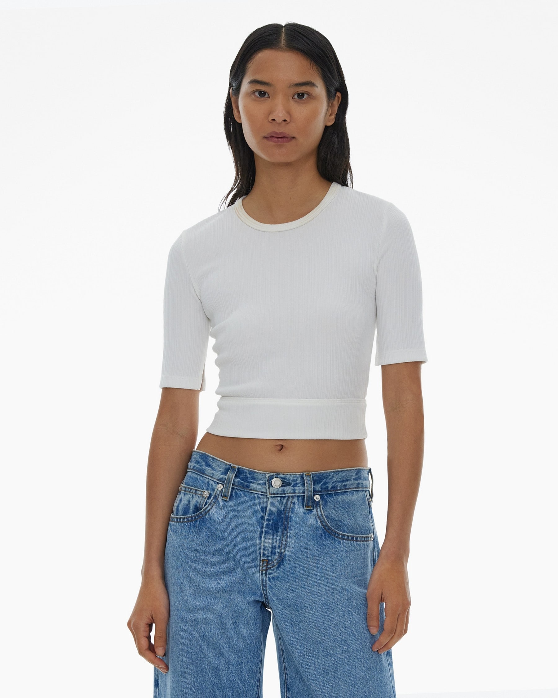 CROPPED RIB TEE - 3