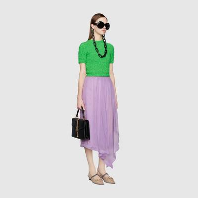 GUCCI Silk organdy skirt with slit outlook