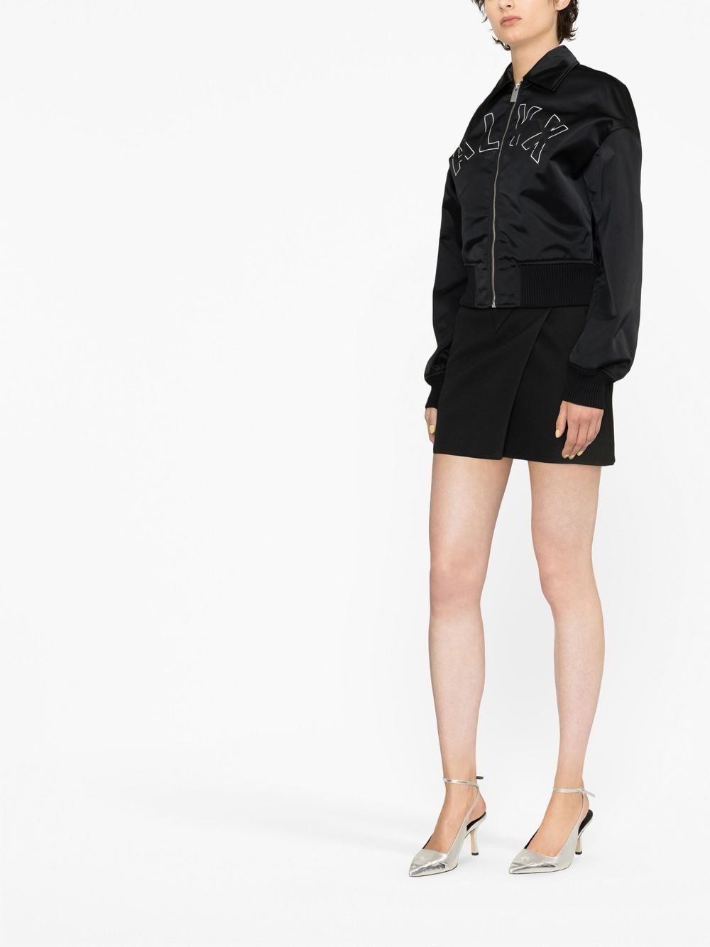 embroidered logo bomber jacket - 4