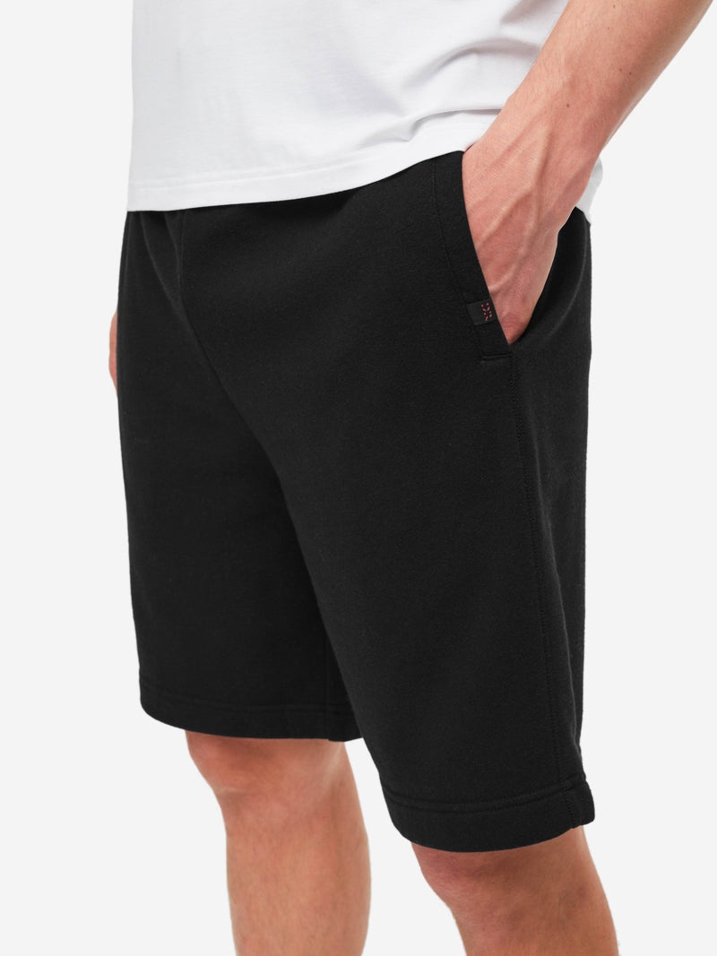 Men's Sweat Shorts Quinn Cotton Modal Black - 2