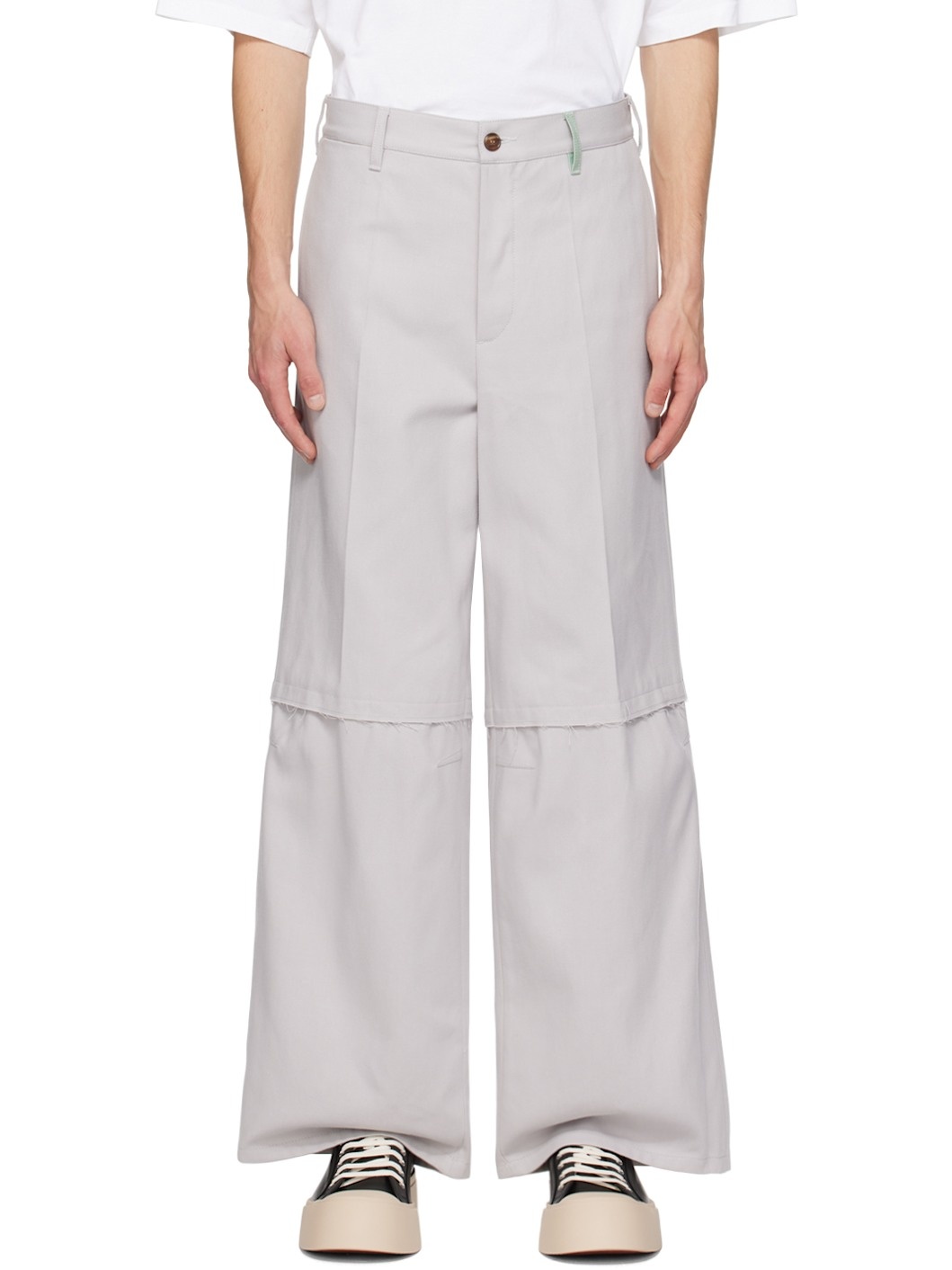 Gray Workwear Trousers - 1