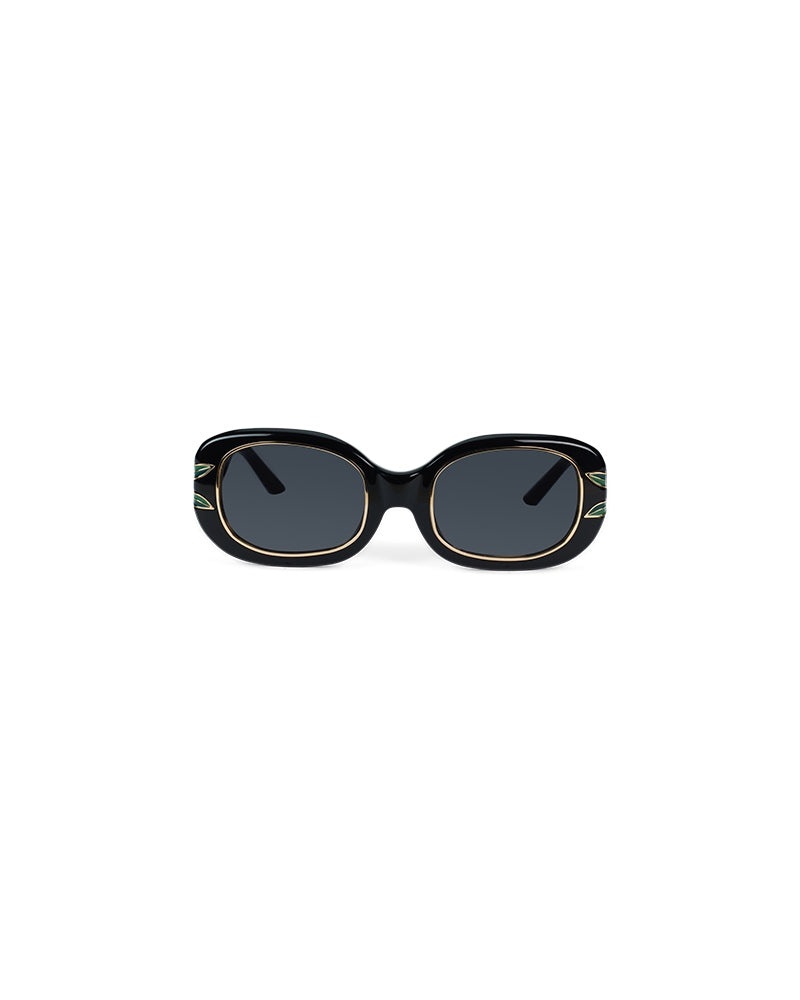 Black & Gold Laurel Sunglasses - 2