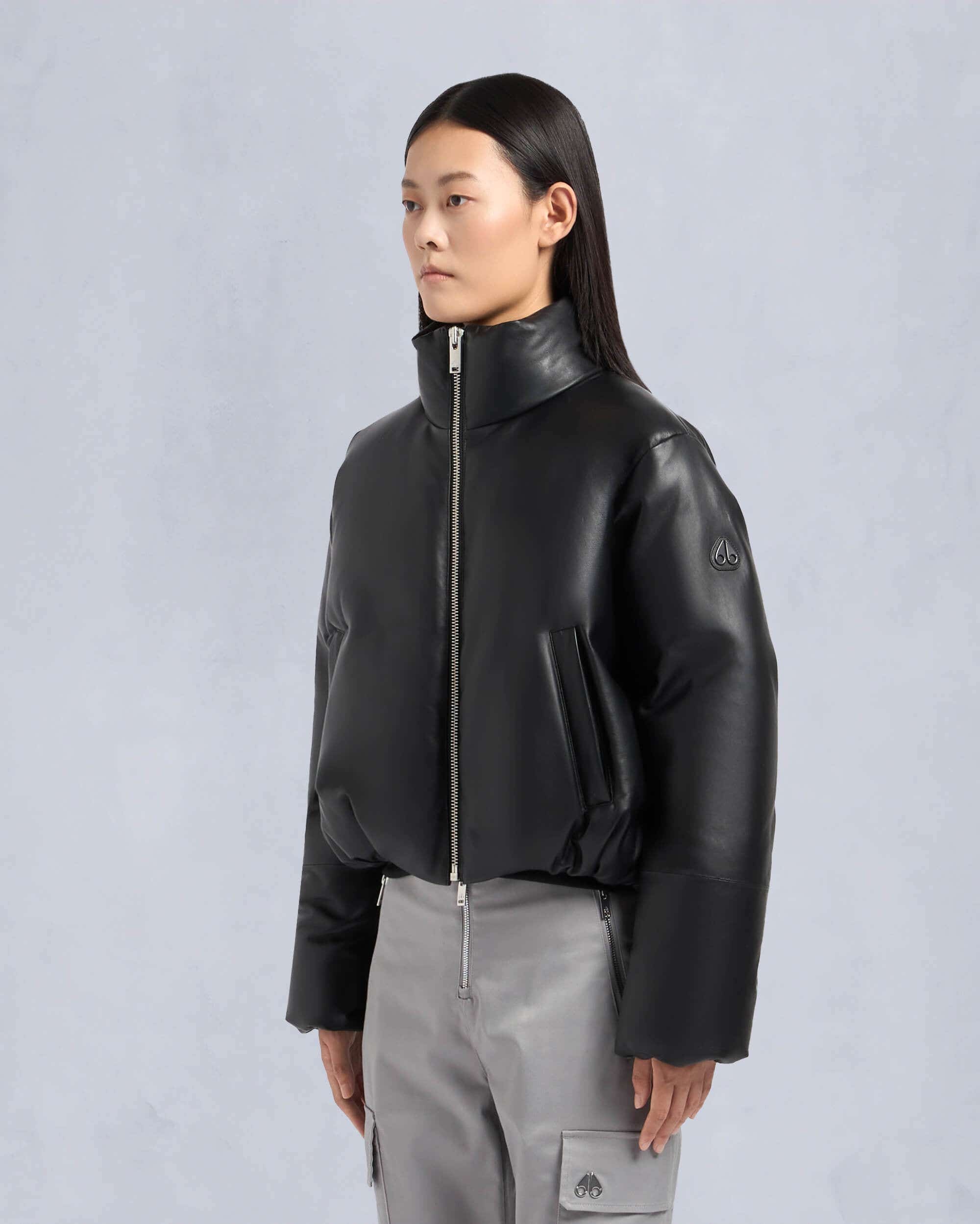 MALACHITE LEATHER DOWN PUFFER - 3