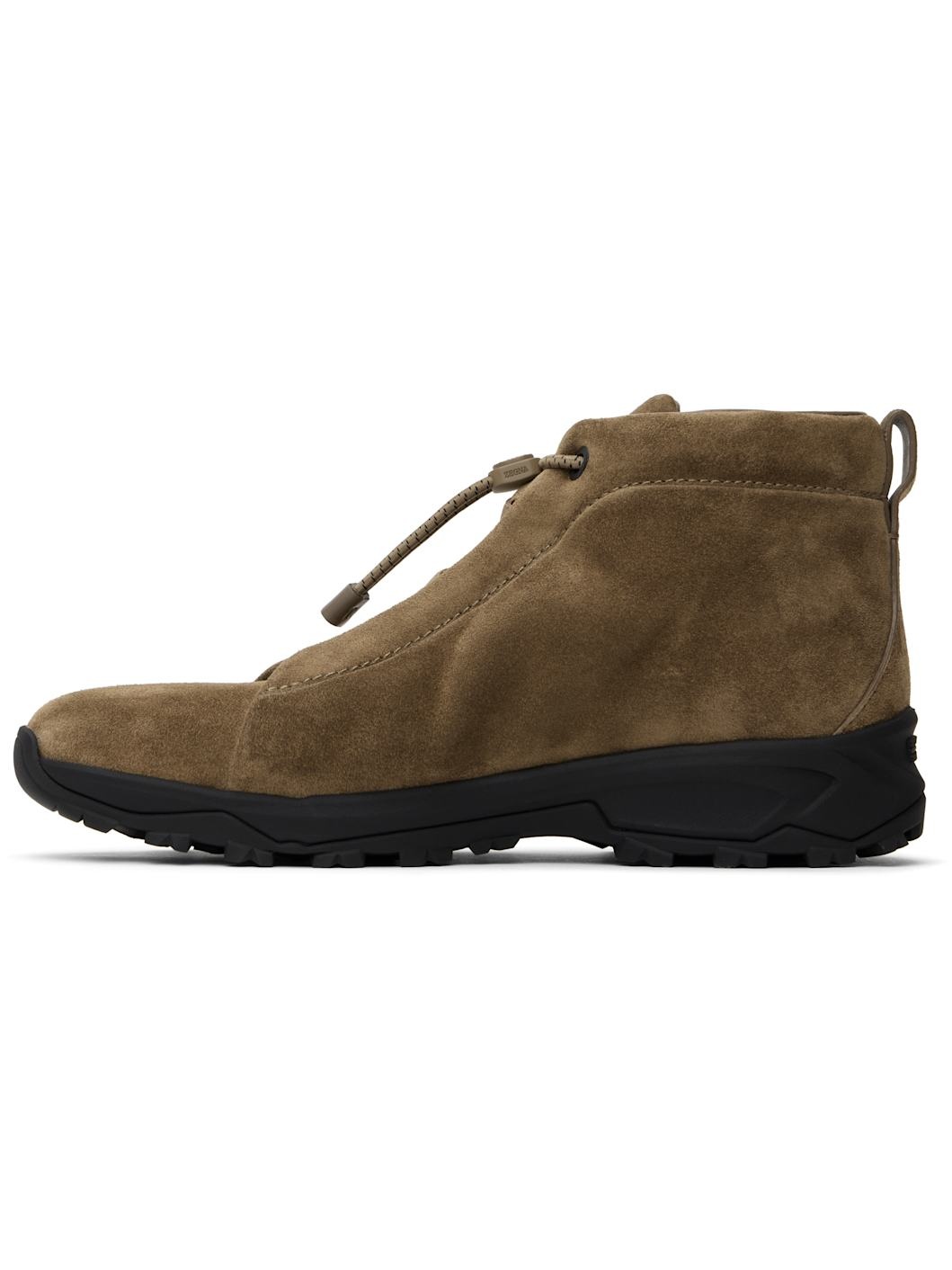 Beige Triple Stitch Vetta High-Top Sneakers - 3