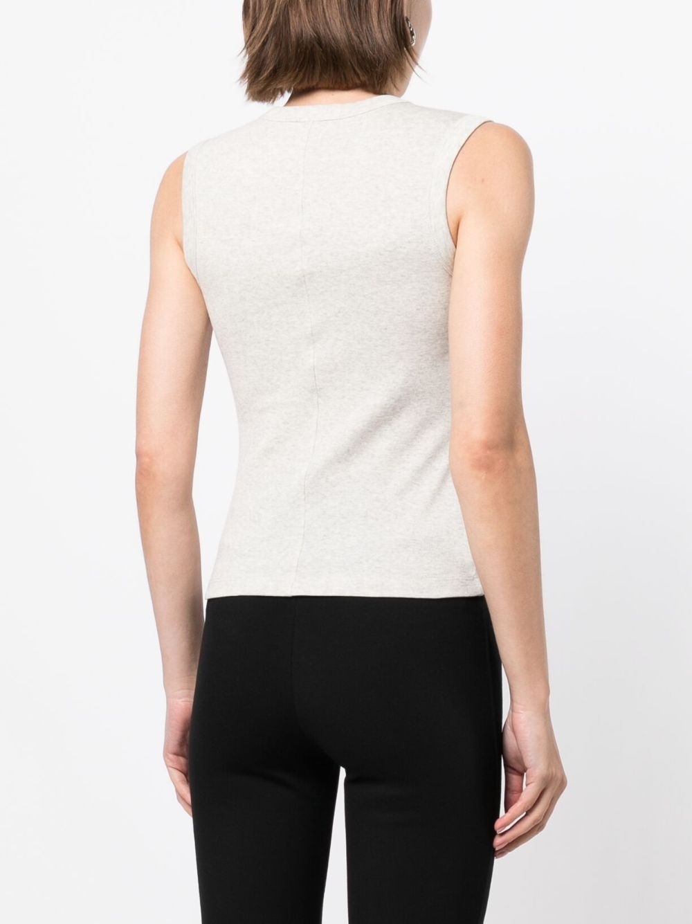 round-neck cotton tank top - 4