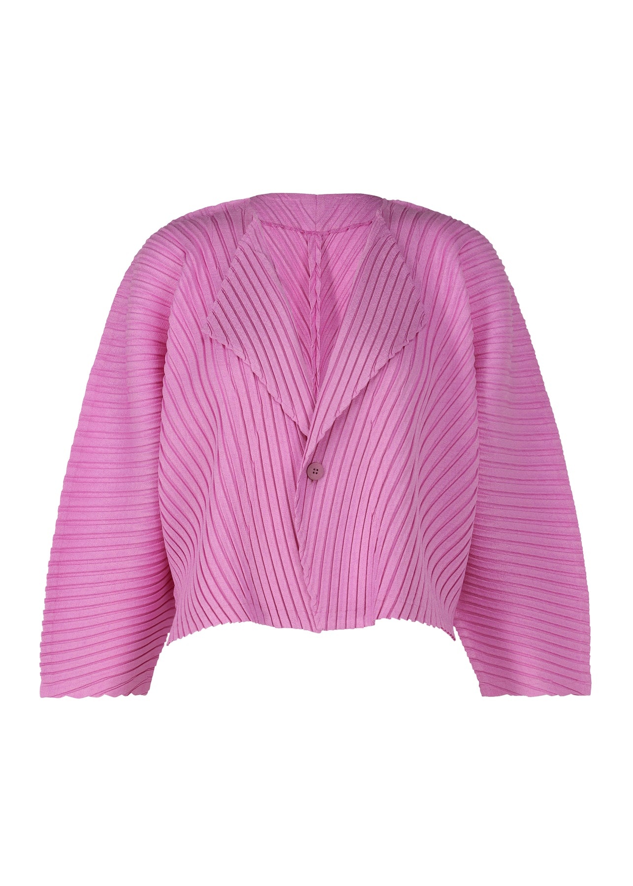 LINEN LIKE PLEATS CARDIGAN - 1