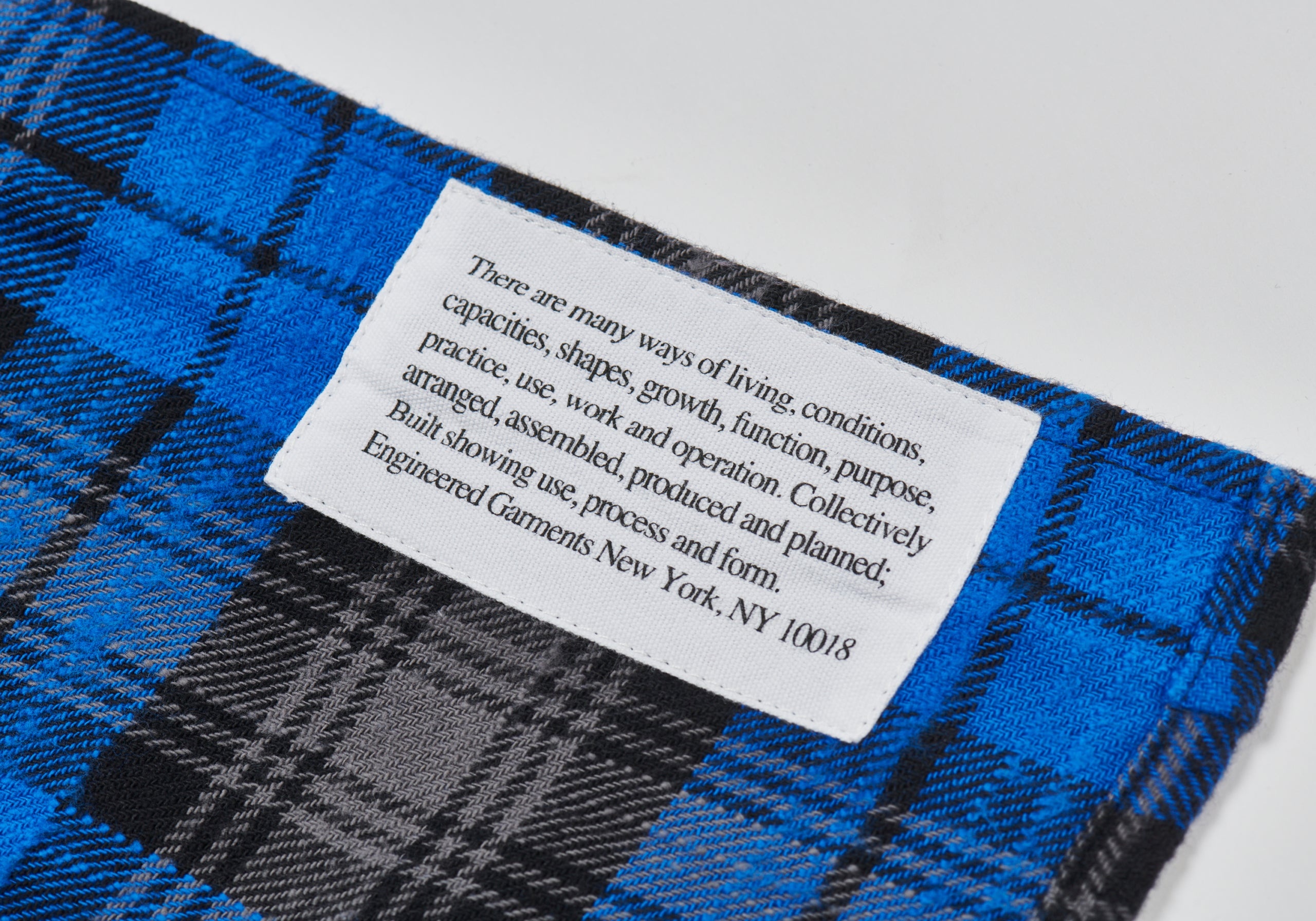 PALACE ENGINEERED GARMENTS PANEL CHECK WORK SHIRT BLUE - 4