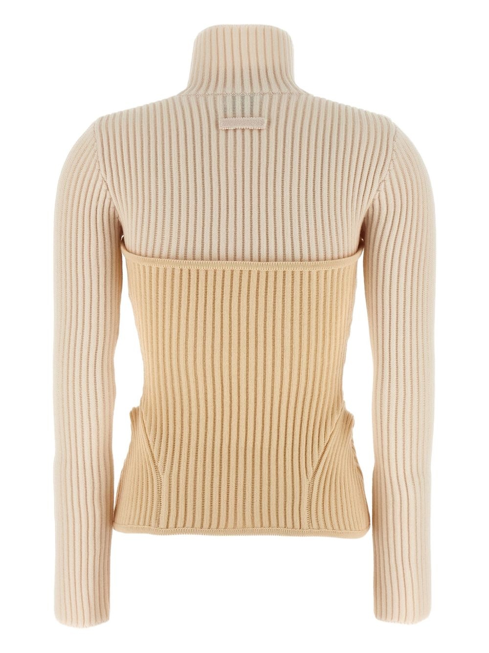 ribbed corset sweater - 2