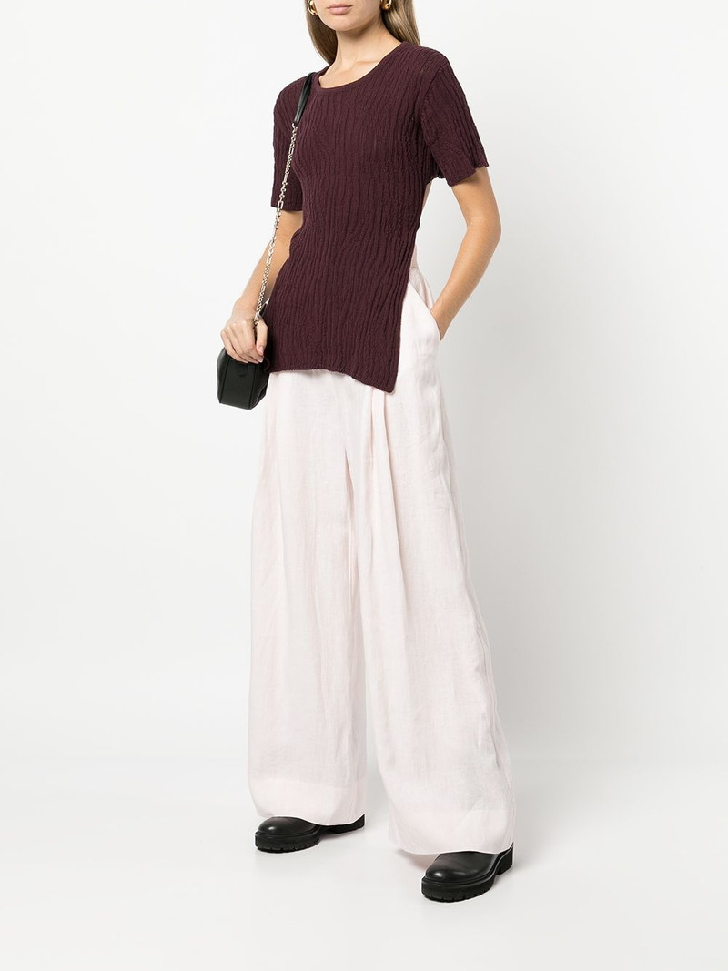MARQUES’ALMEIDA tie-fastening open-back T-shirt outlook