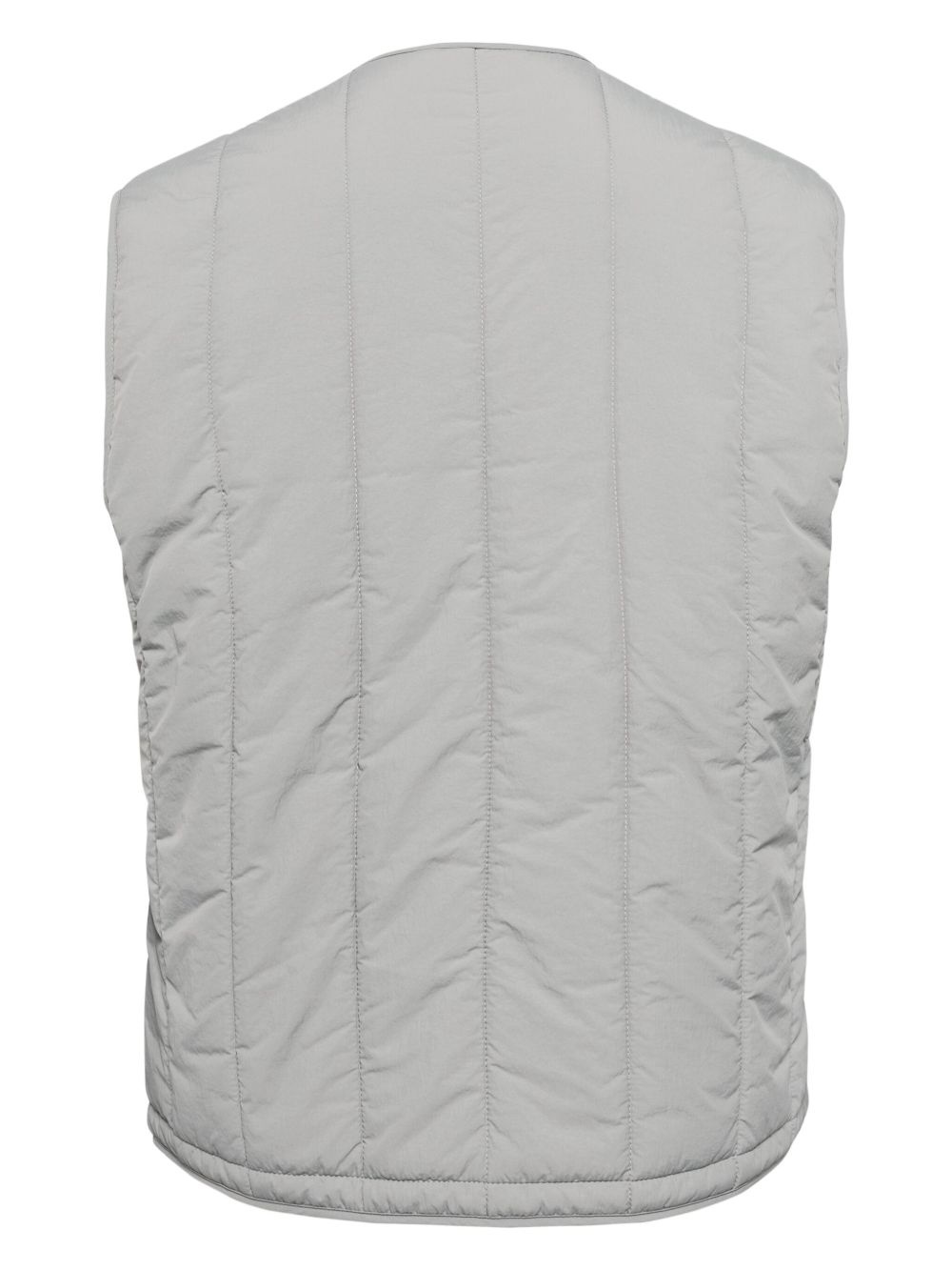 logo-appliqué quilted gilet - 2