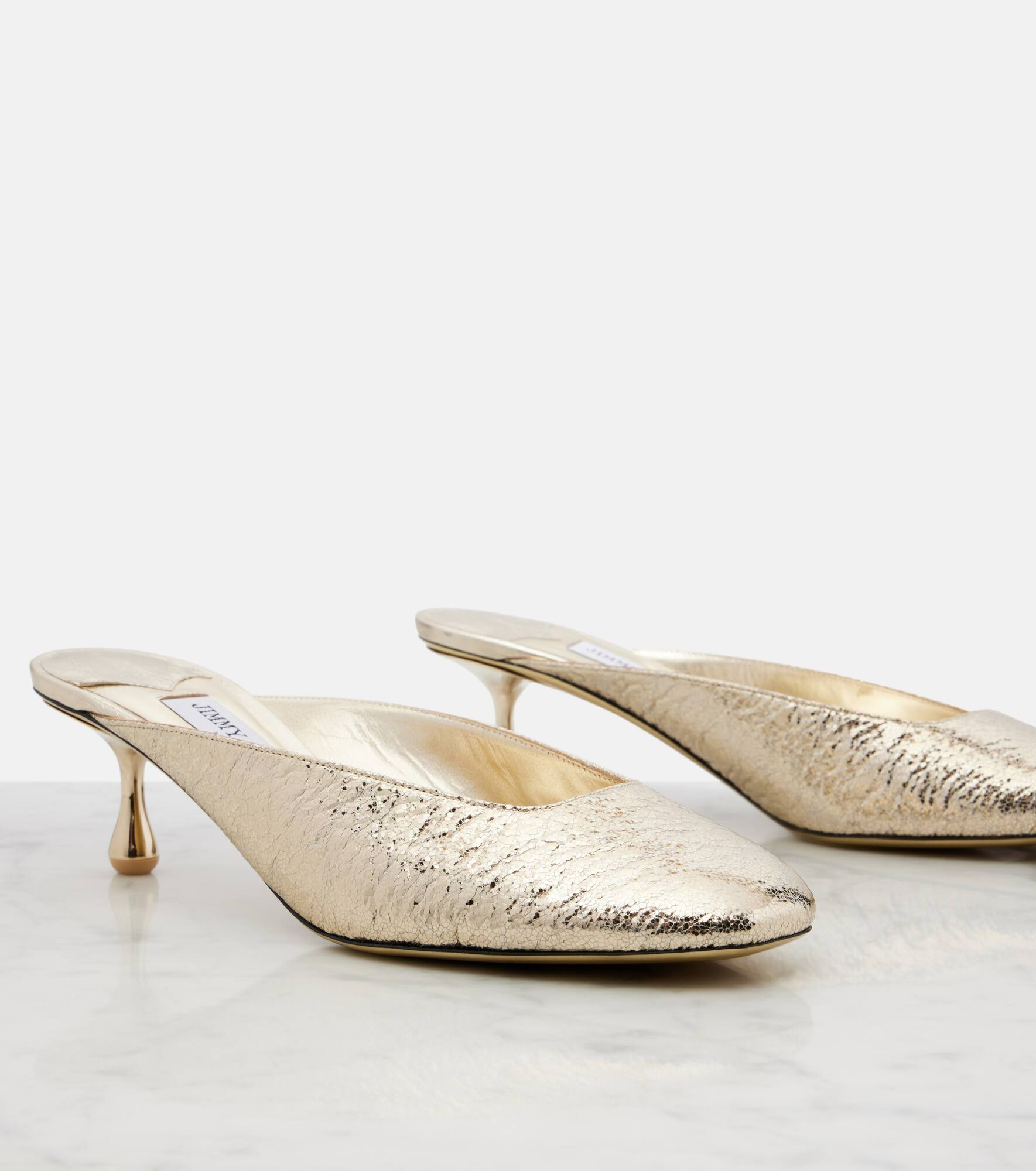 Pixie 50 metallic-effect mules - 5