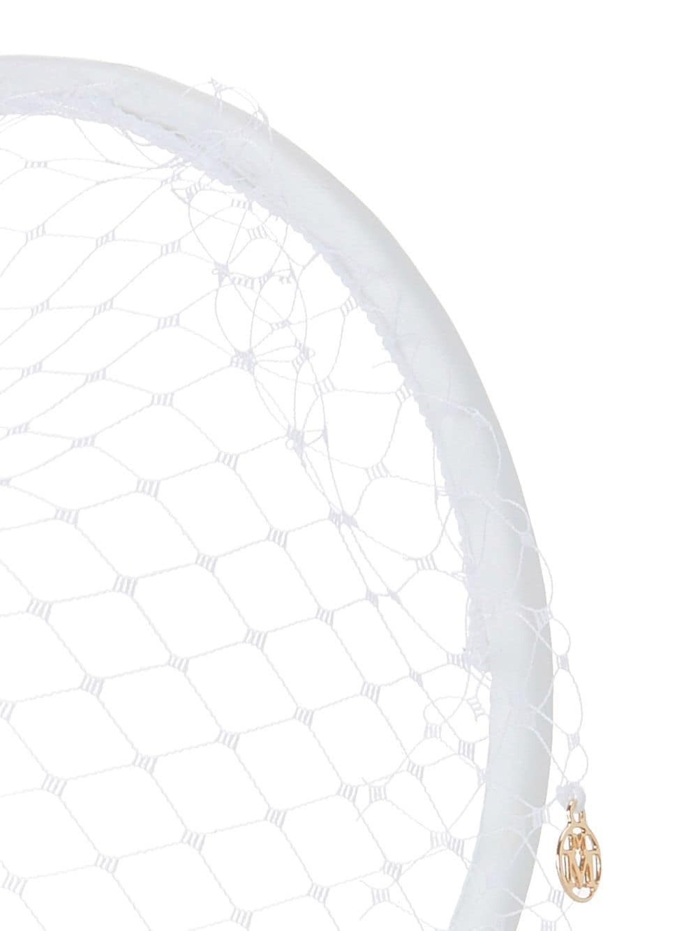 veil-detail satin headband - 2