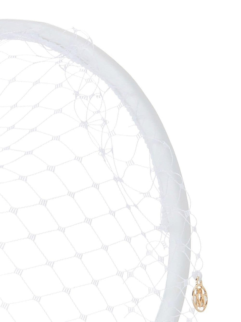 MAISON MICHEL veil-detail satin headband outlook