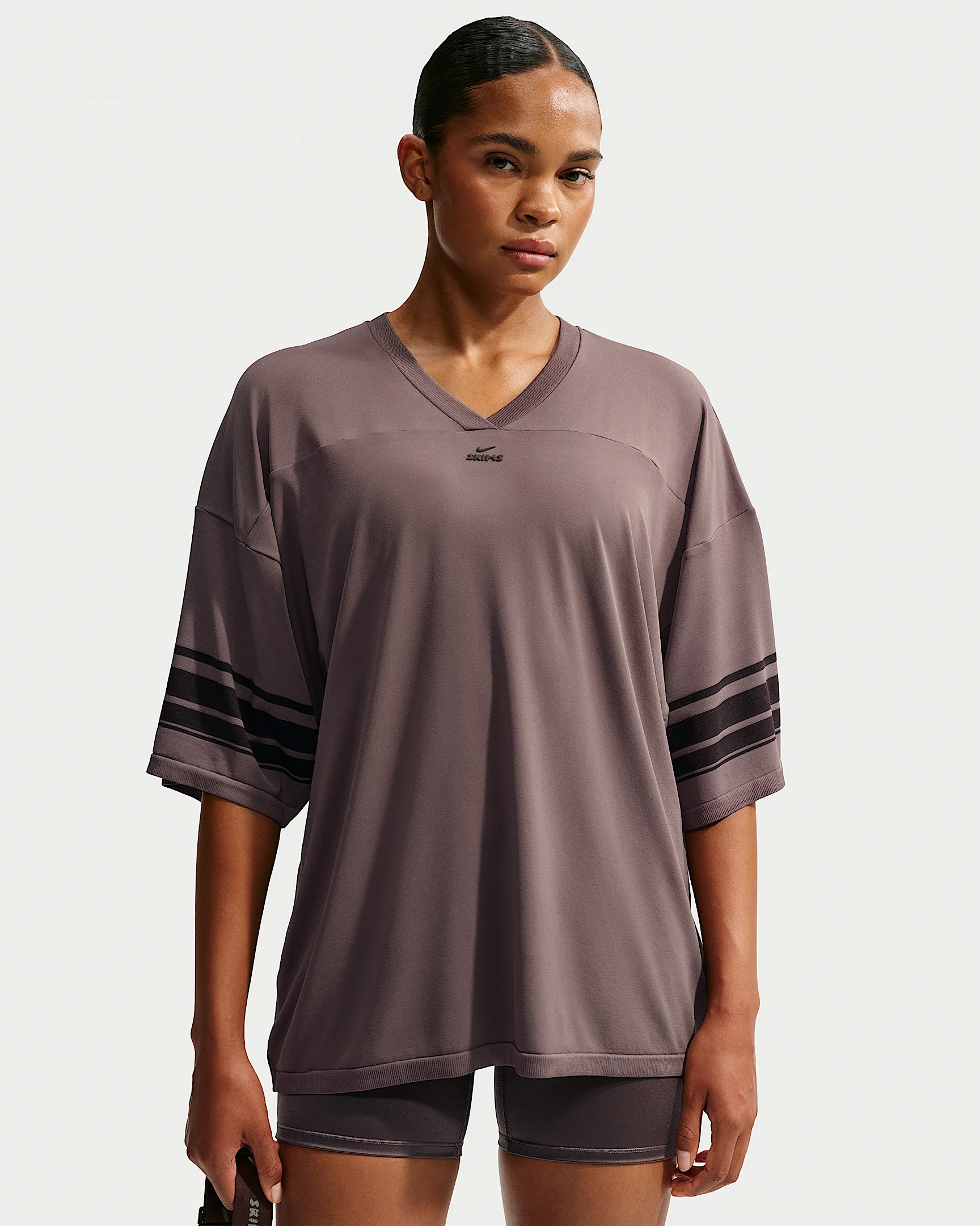 NikeSKIMS Stretch Knit Women's Oversized V-Neck Top - 1