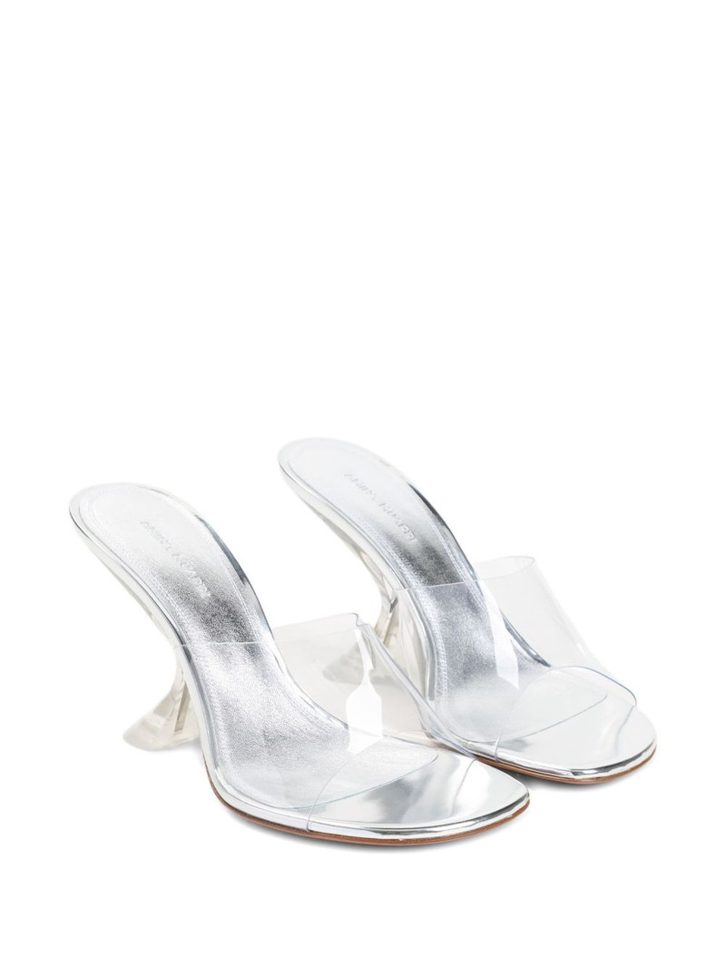 Amina Muaddi sculpted heel sandals outlook