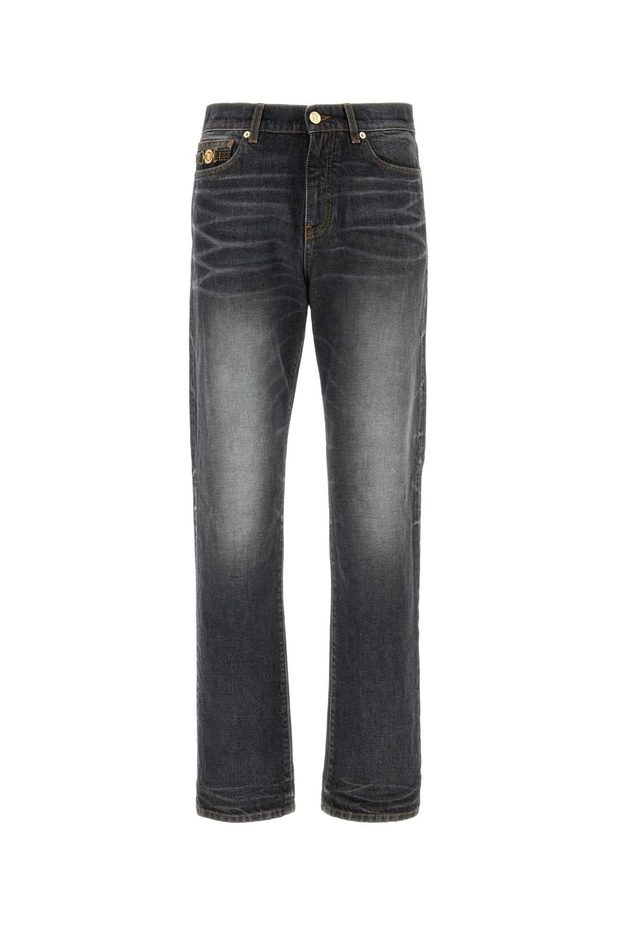 Versace Men Black Denim Jeans - 1
