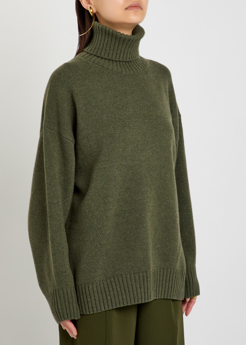 Another Tomorrow Another Tomorrow Turtle-neck Cashmere and Wool-blend Jumper outlook