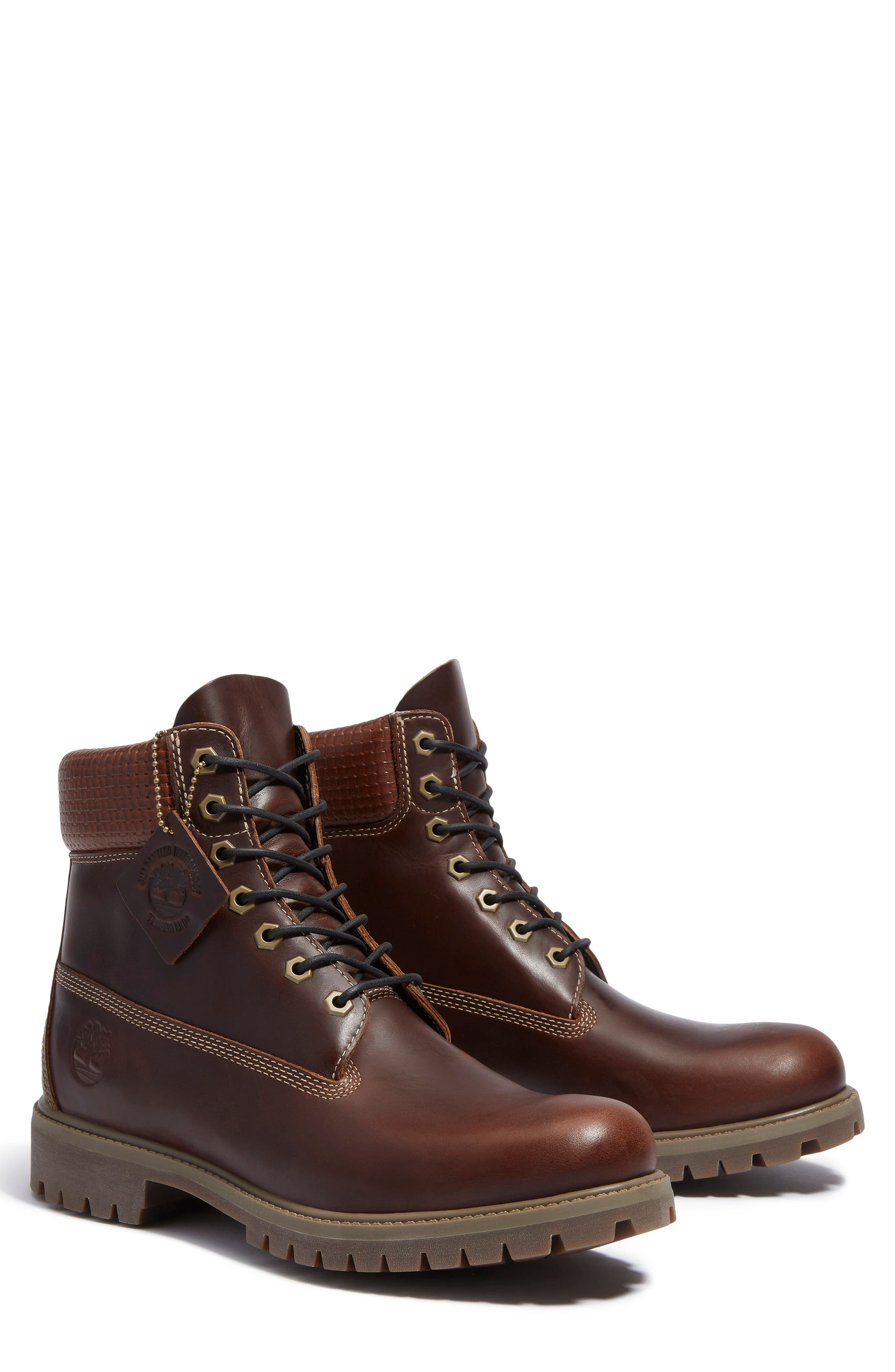 Timberland Premium 6-Inch Waterproof Boot in Brown/Black at Nordstrom - 8