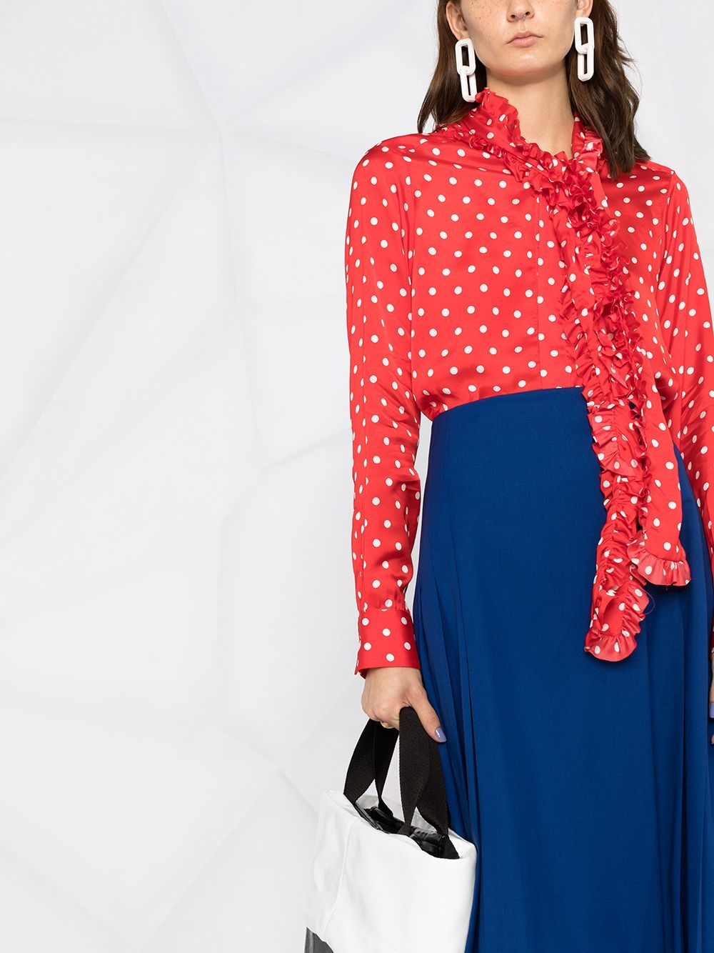 polka dot-print blouse - 5