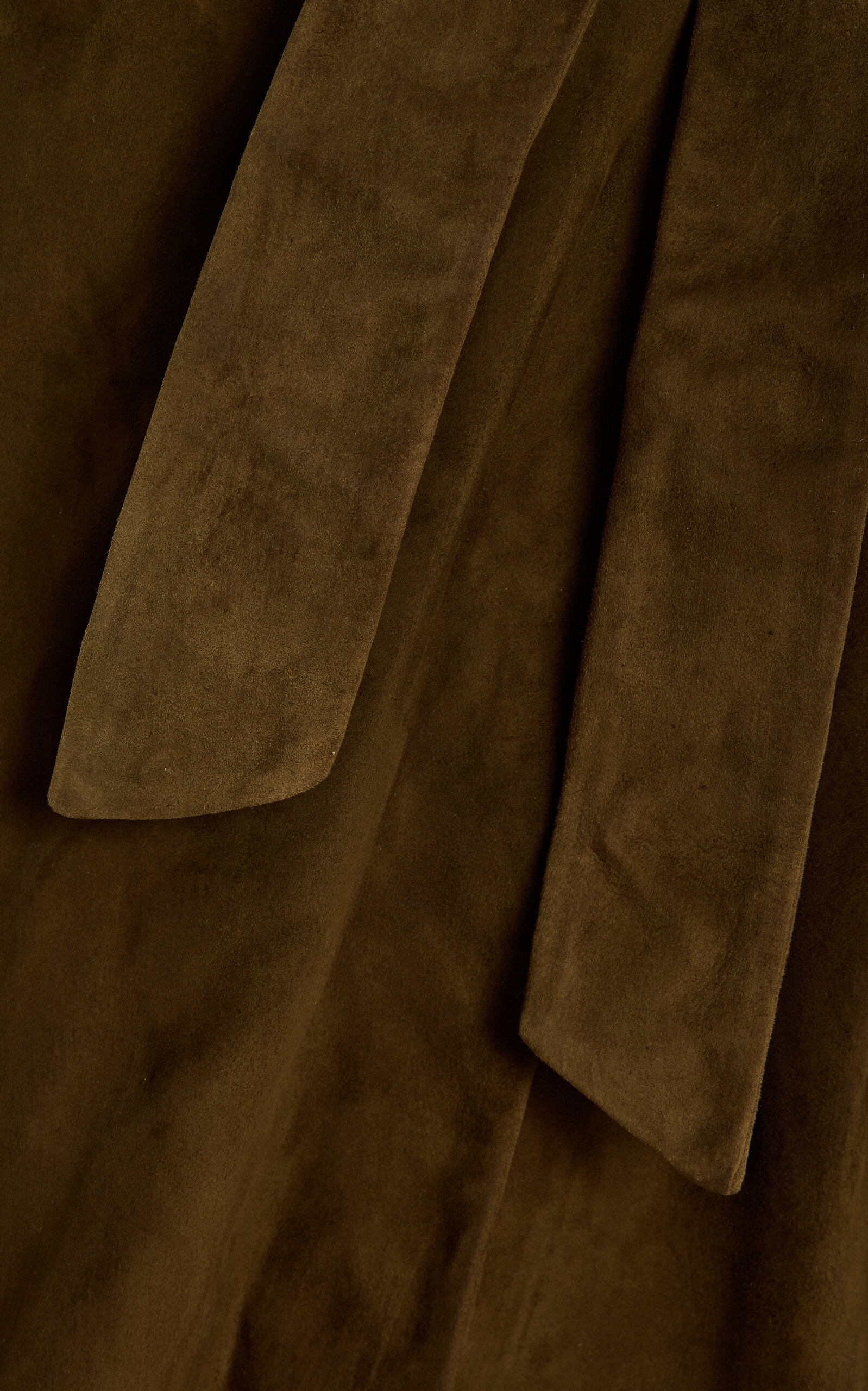 Briona Convertible Shearling-Trimmed Suede Trench Coat green - 5