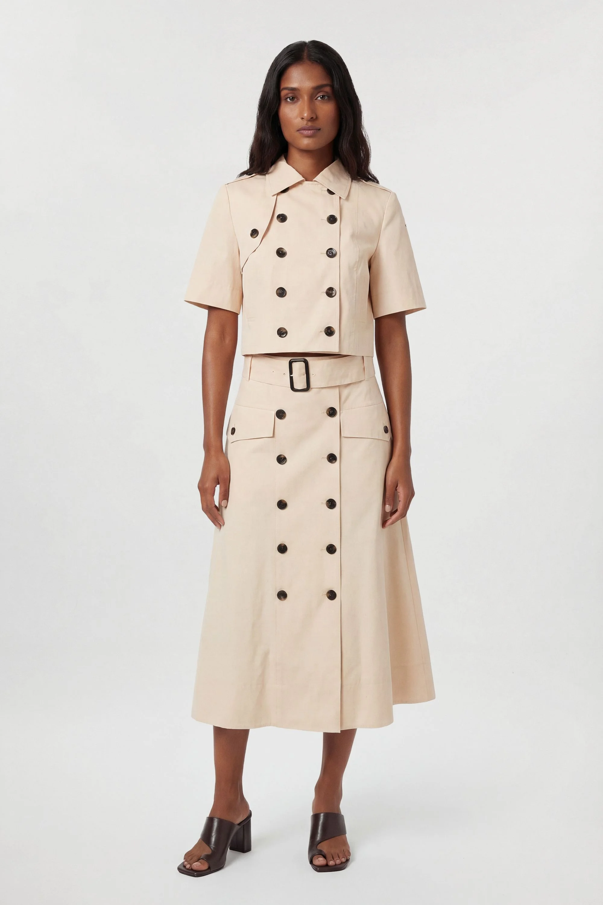 Tailored Cotton Trench Jacket - 1