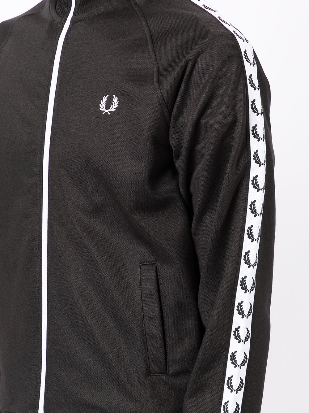 logo embroidered zipped jacket - 5