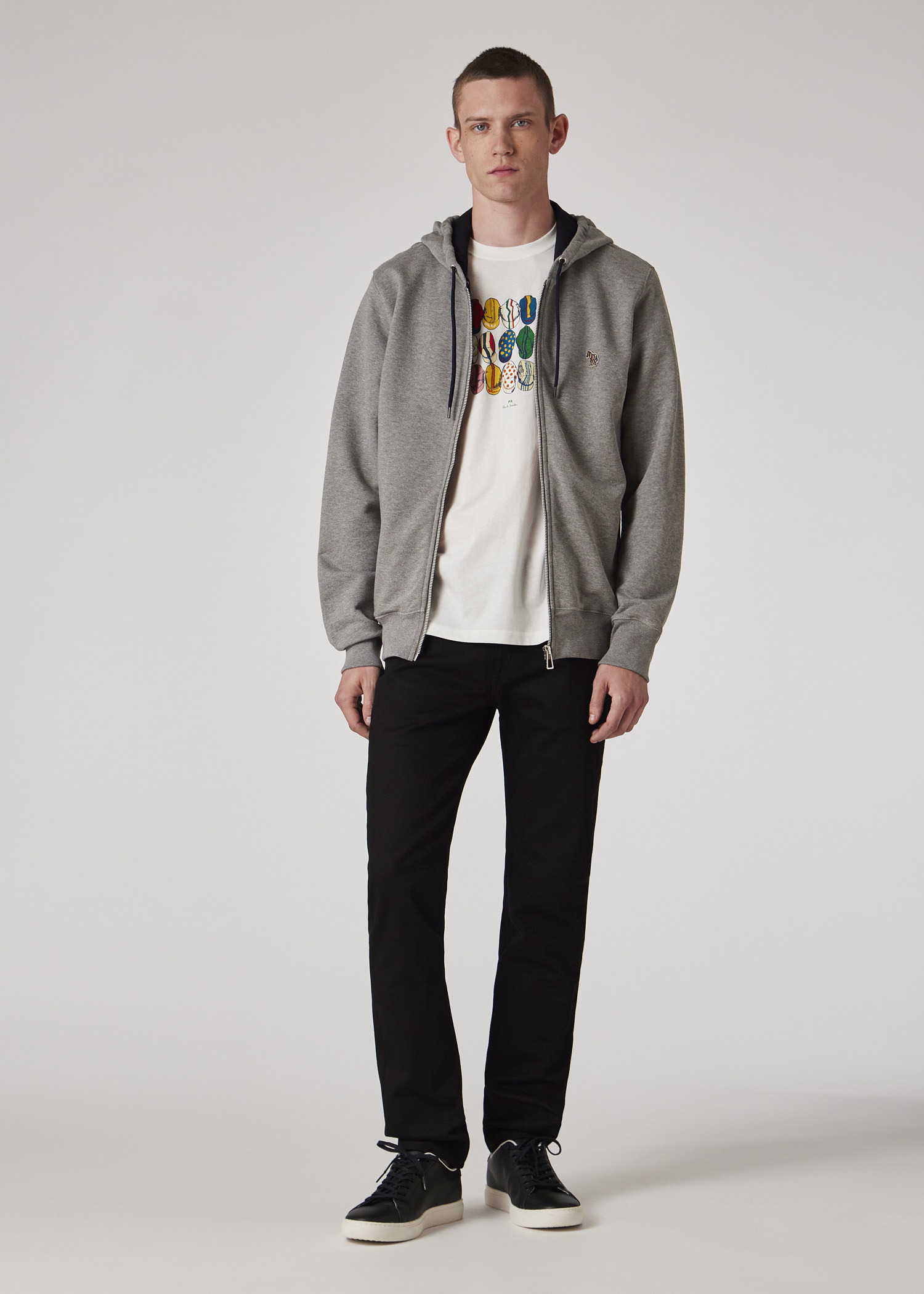 Zip-Front Zebra Logo Hoodie - 9