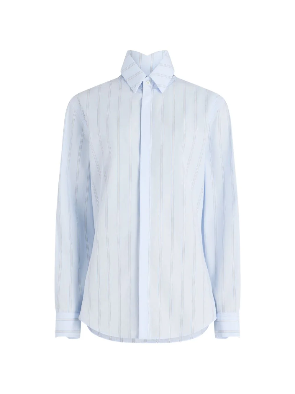pinstriped collar shirt - 1