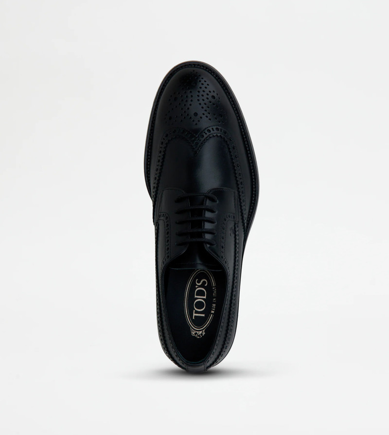 Tod's LACE-UPS IN LEATHER - BLACK outlook