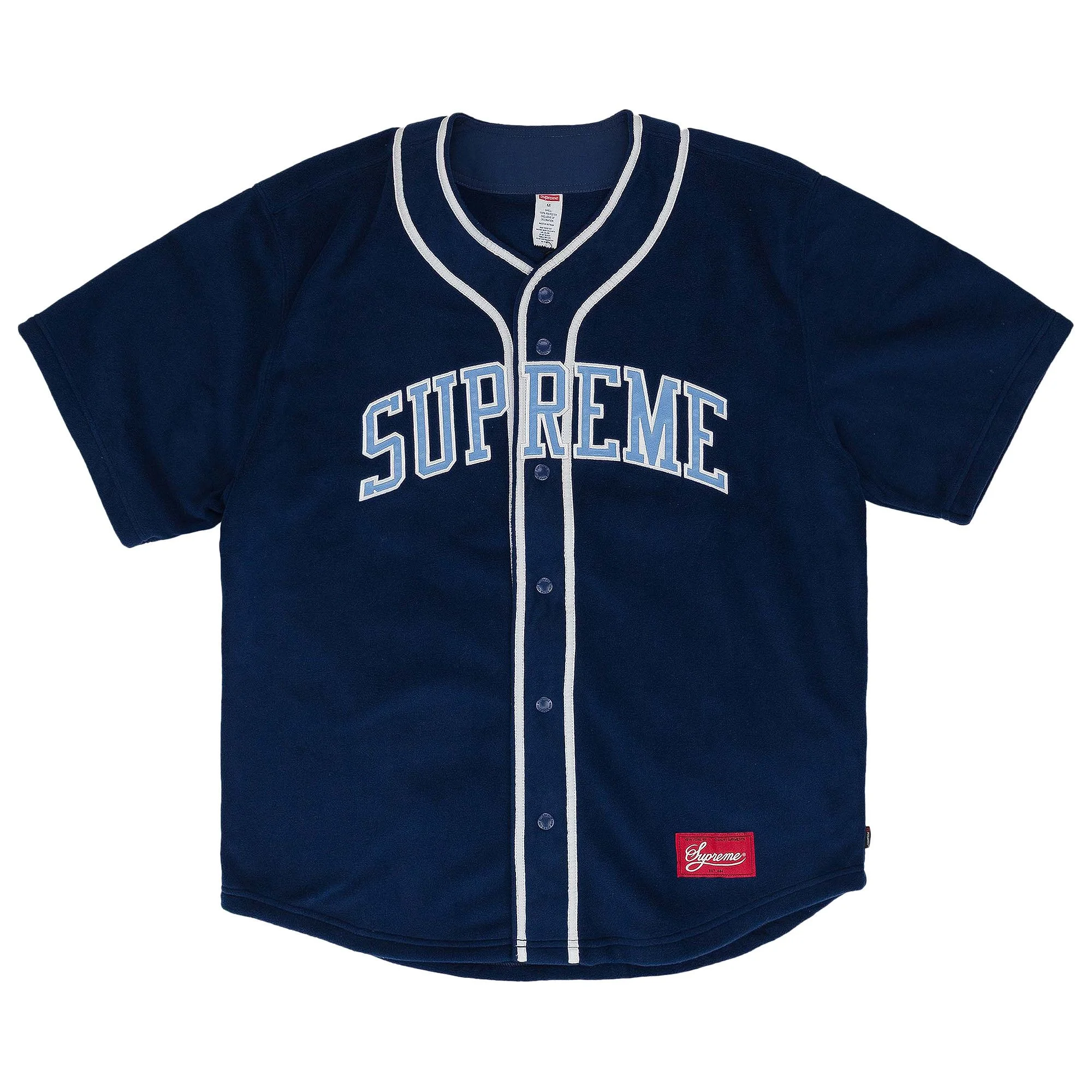 Supreme Polartec Baseball Jersey 'Navy' - 1