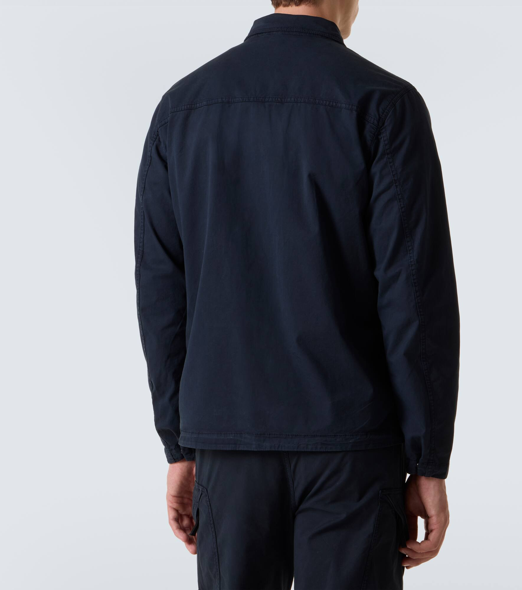 Cotton-blend twill zip-up overshirt - 4