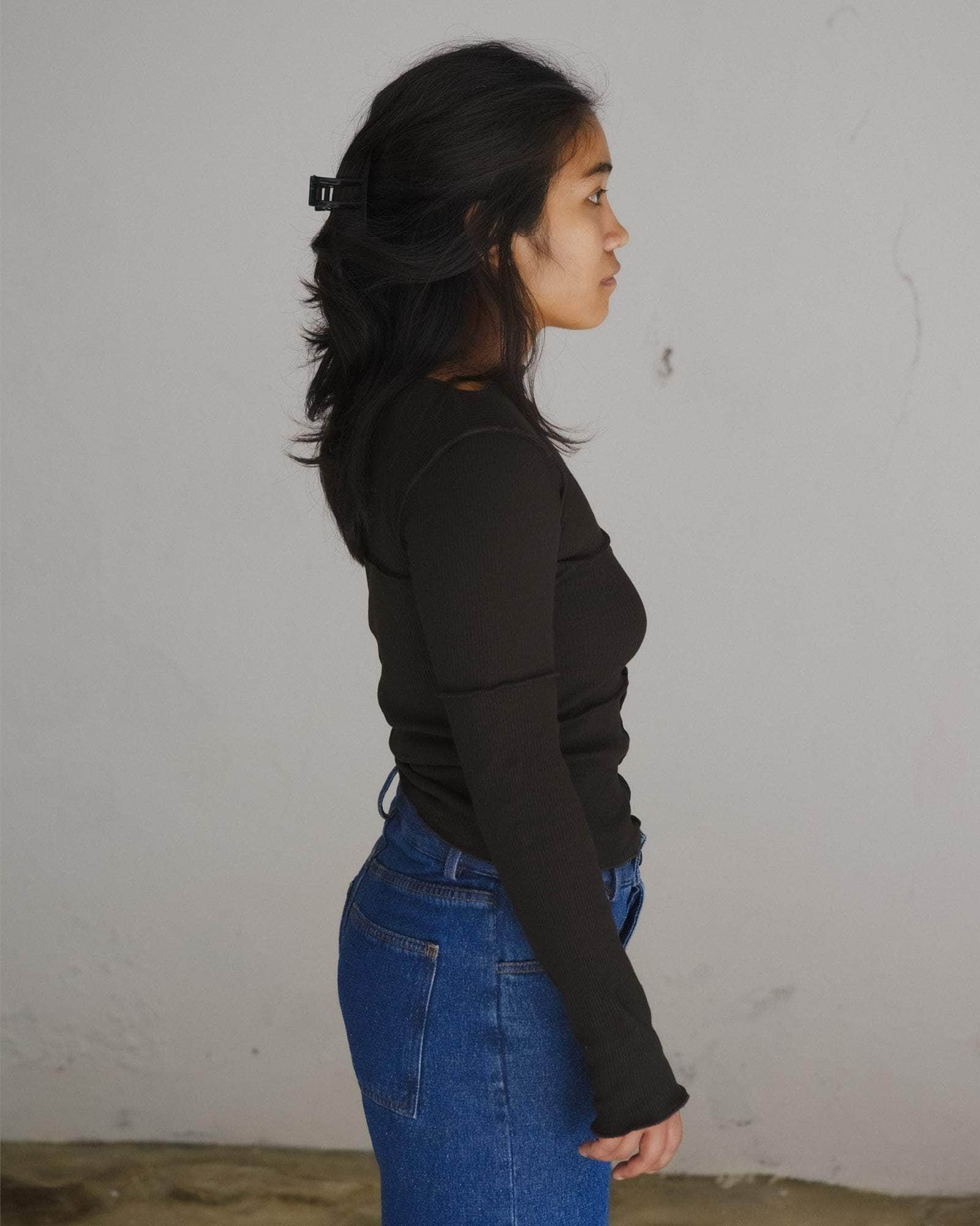 Cinder Longsleeve Tee - Recycled Cotton Rib - 3