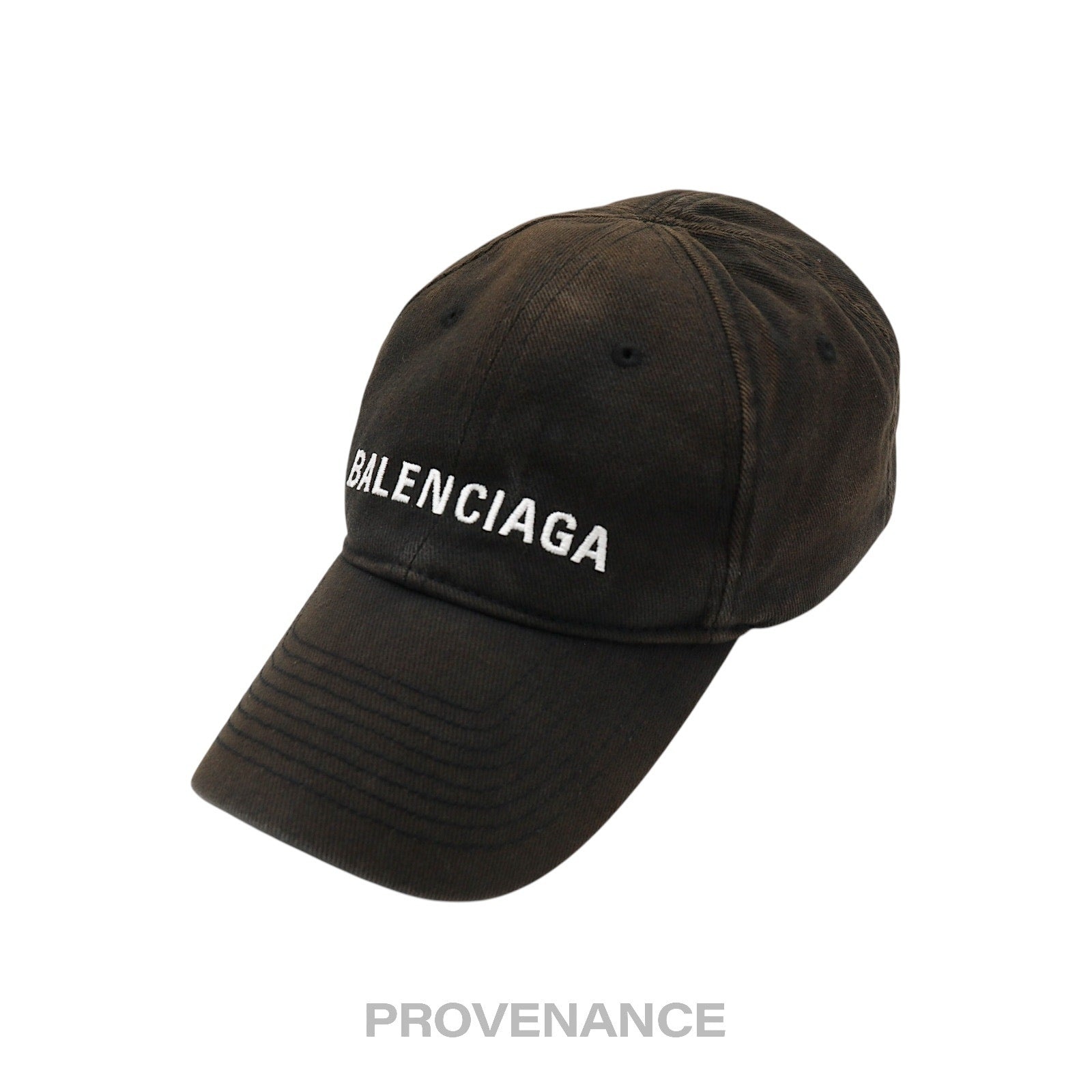 Balenciaga Embroidered Logo Cap - Archetype Washed Black - 2