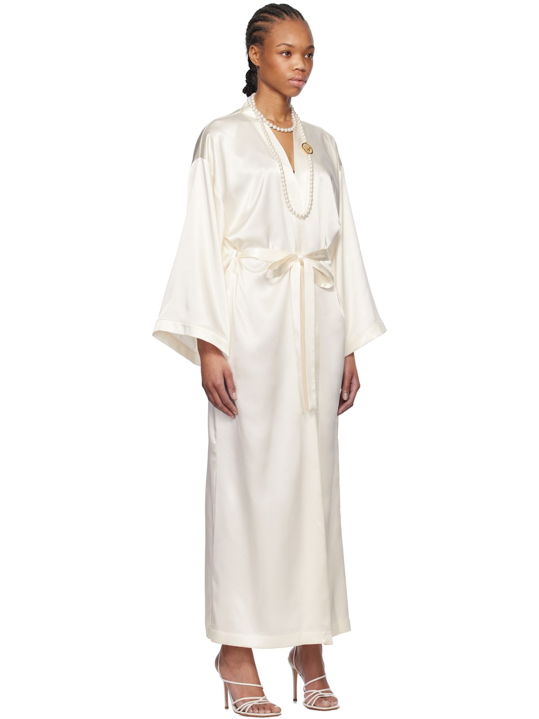 Off-White Rhinestone Logo Robe - 2