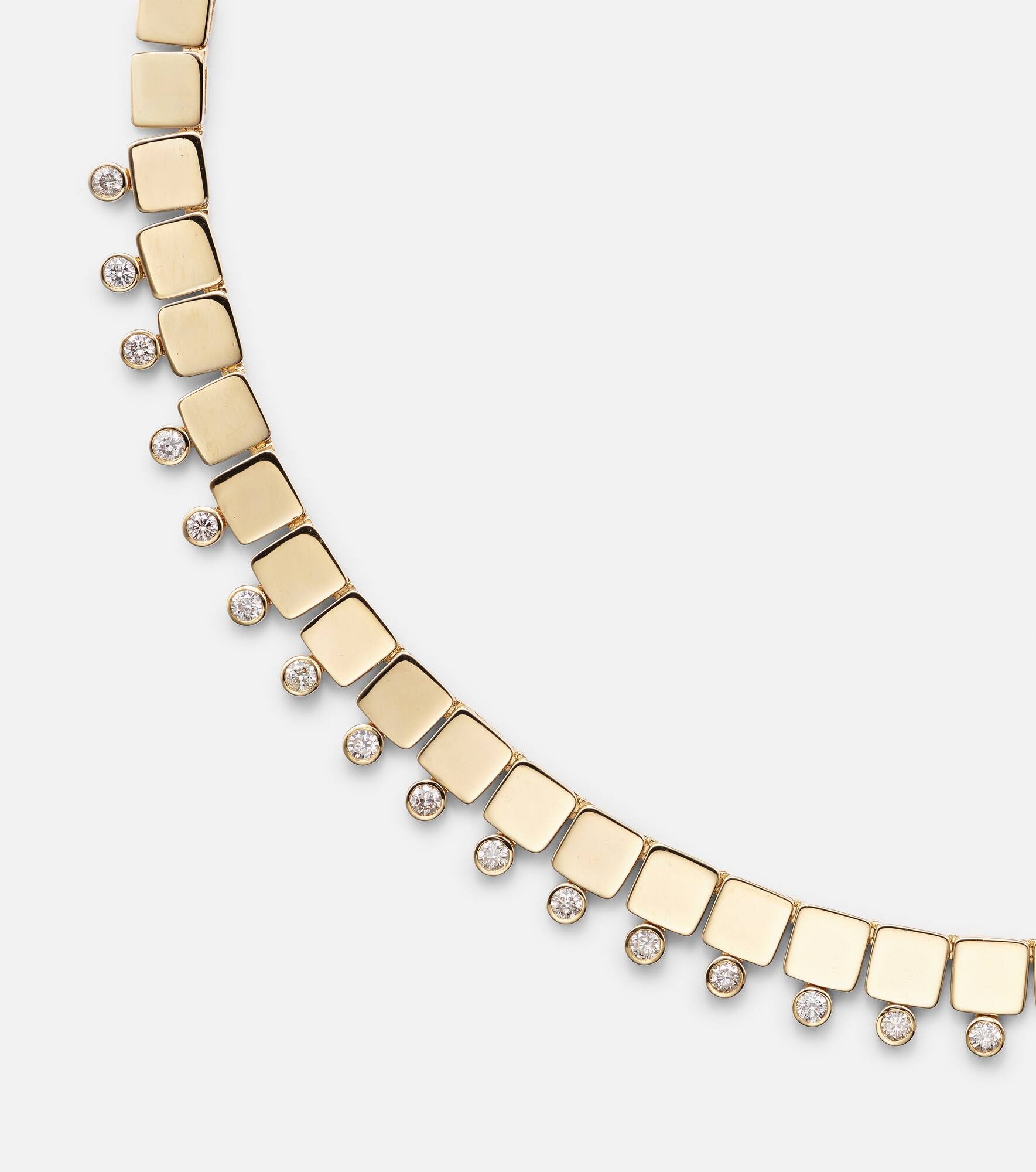 18kt gold necklace with diamonds - 4