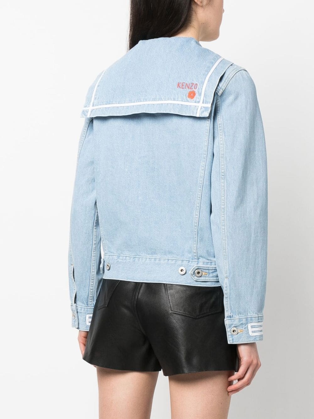 Sailor logo-embroidered denim jacket - 4