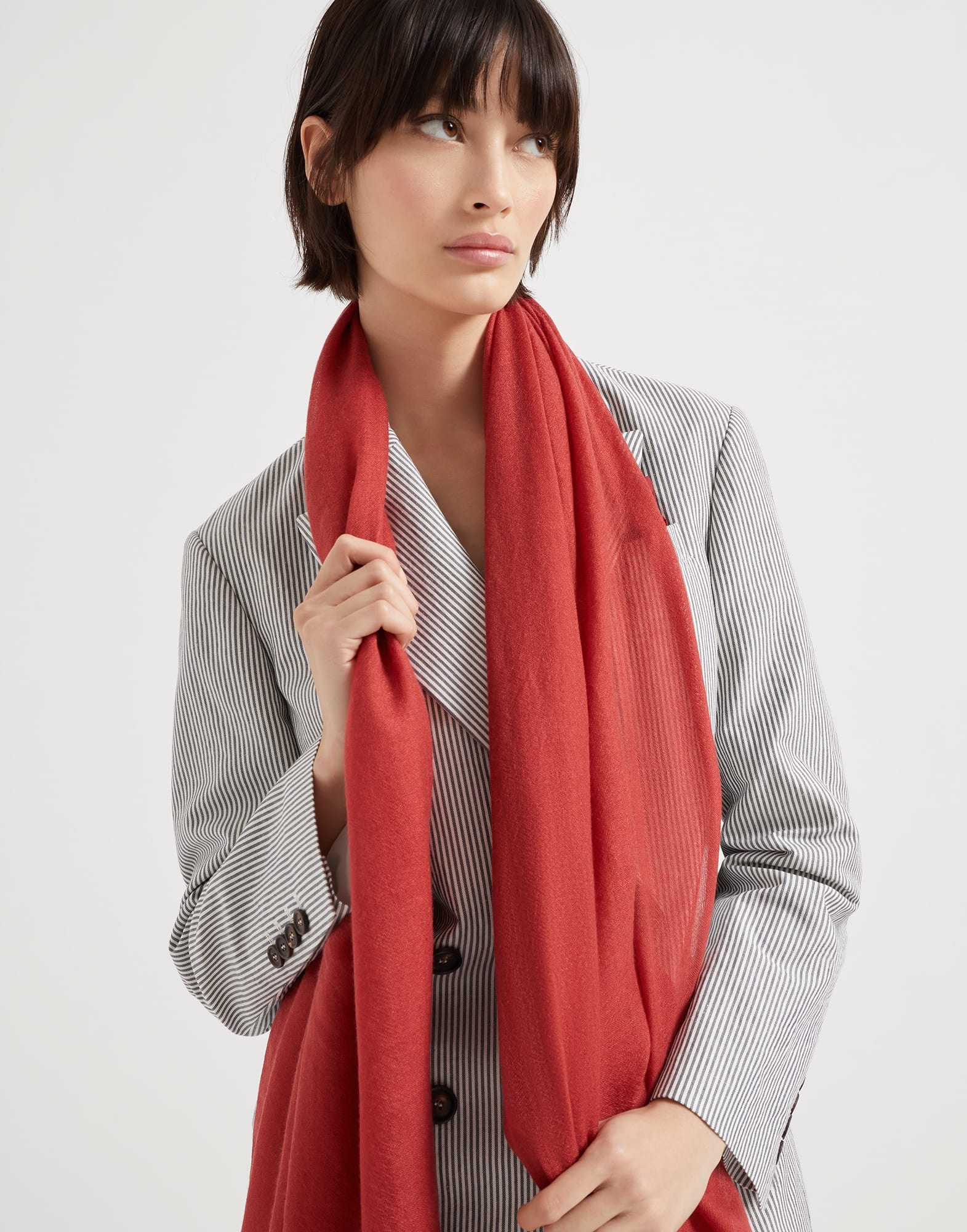 Cashmere and silk scarf - 4