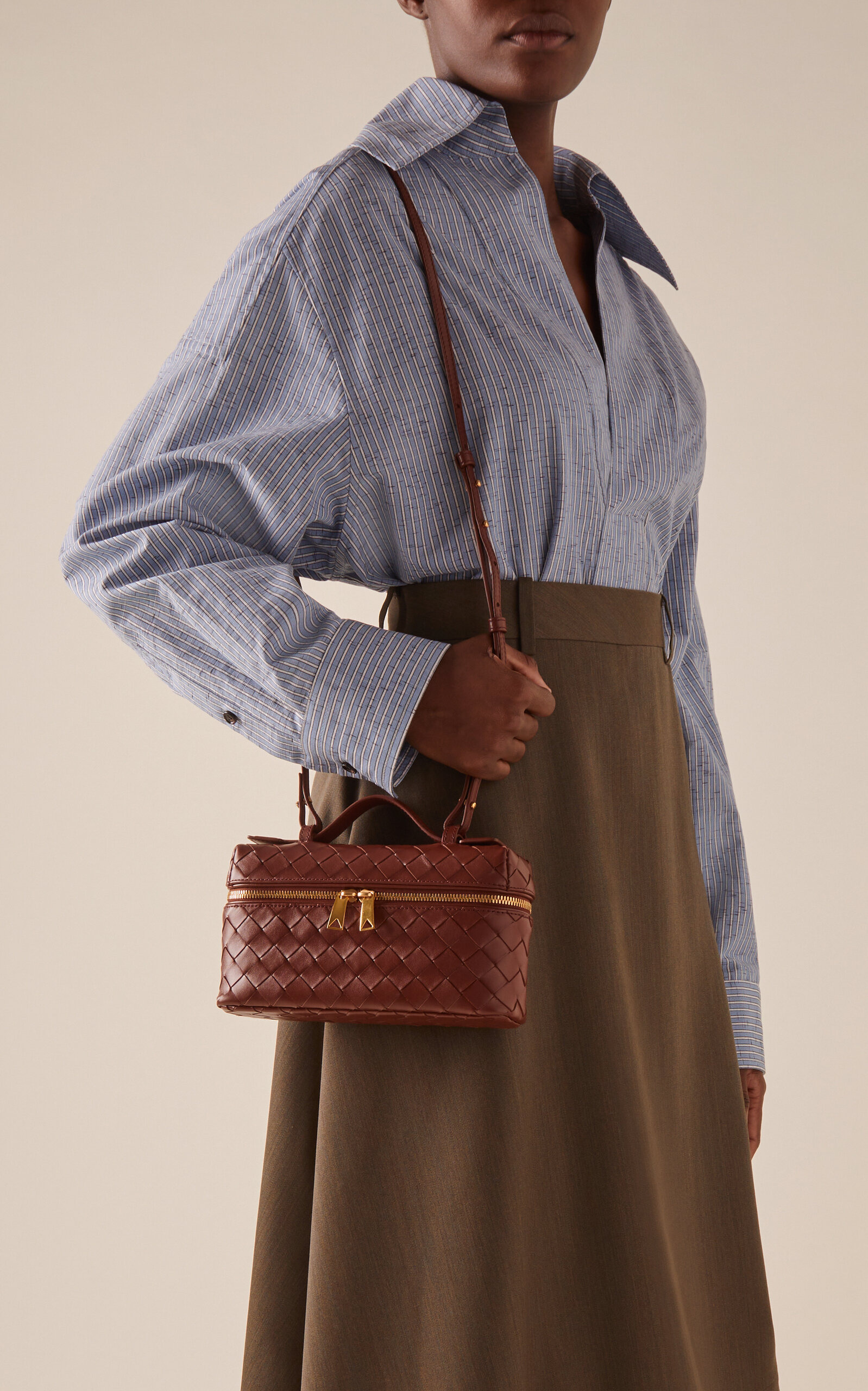 Bang Bang Intrecciato Leather Vanity Case brown - 3