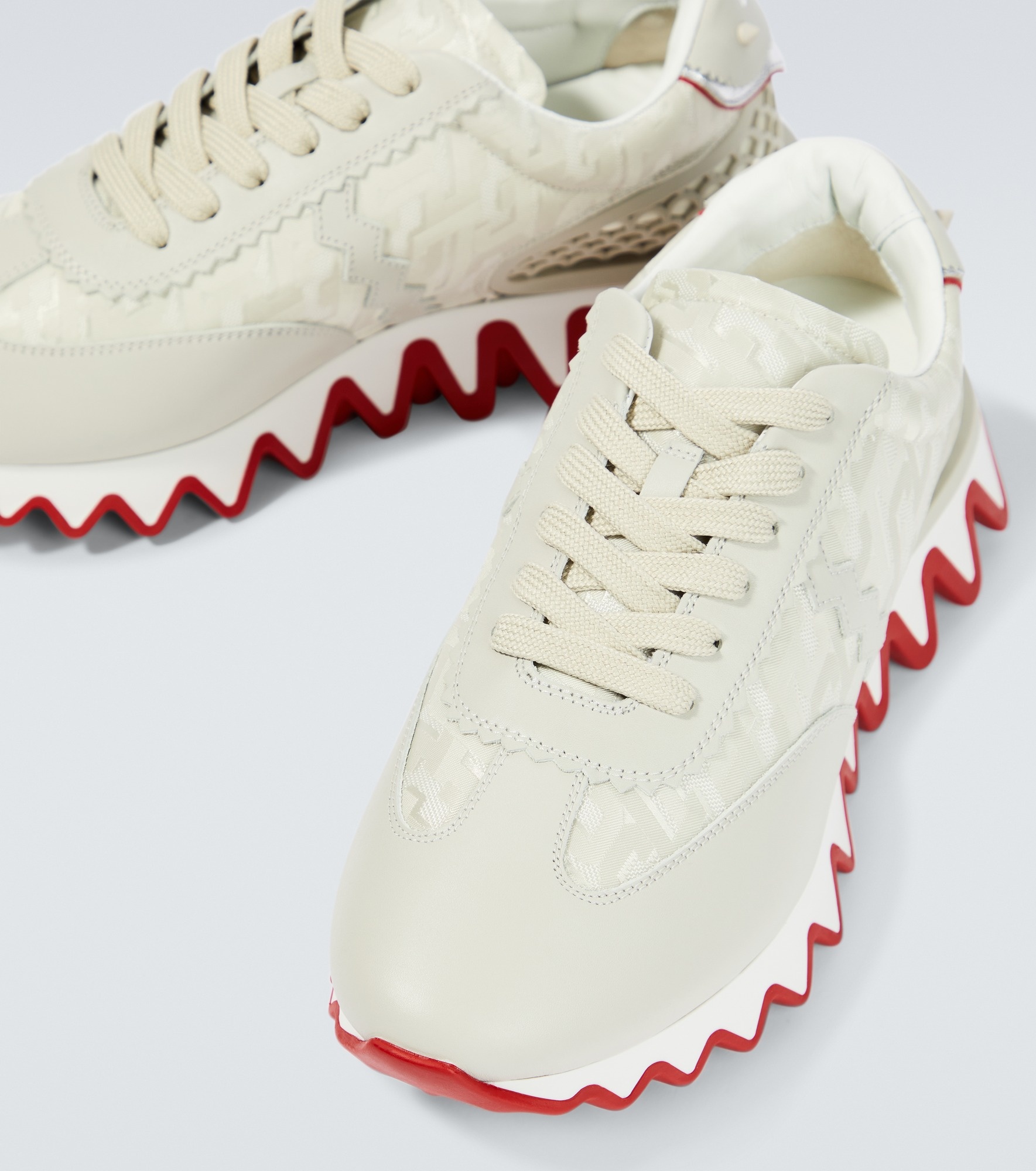 Loubishark leather sneakers - 3
