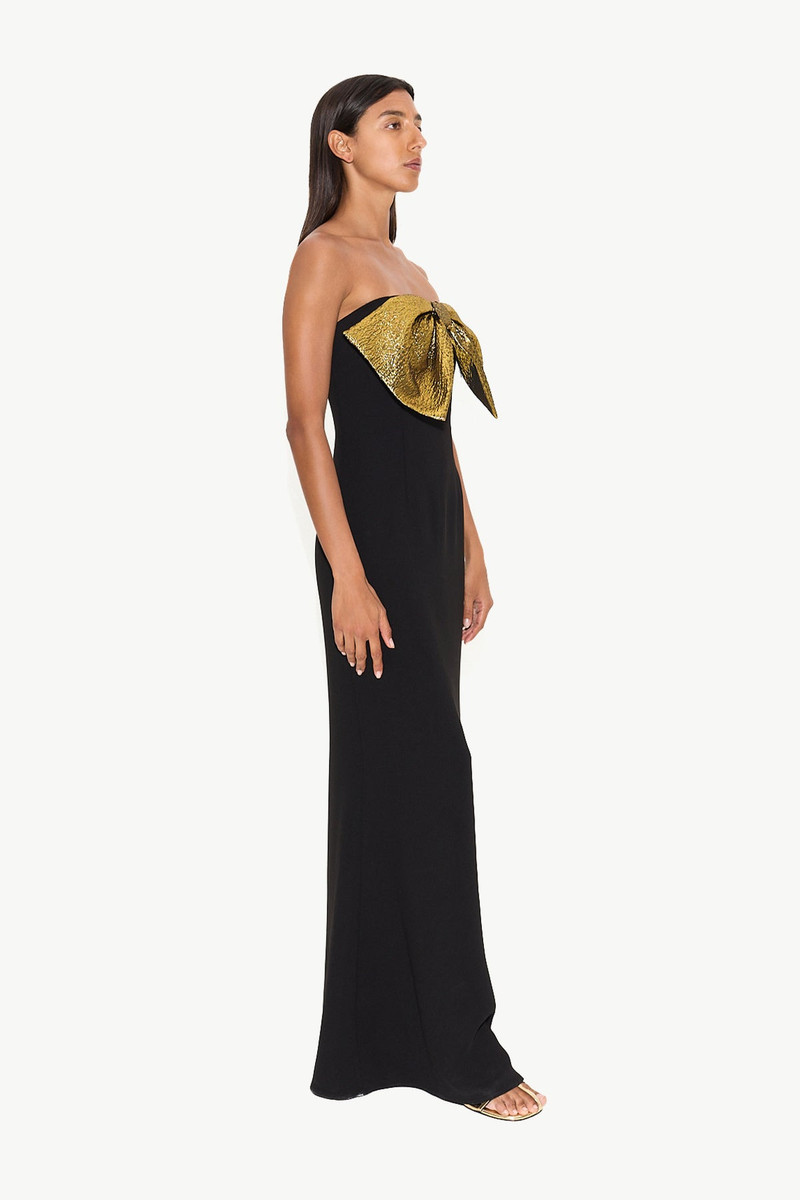 Dali Crepe Dress in Black/Star Gold 5