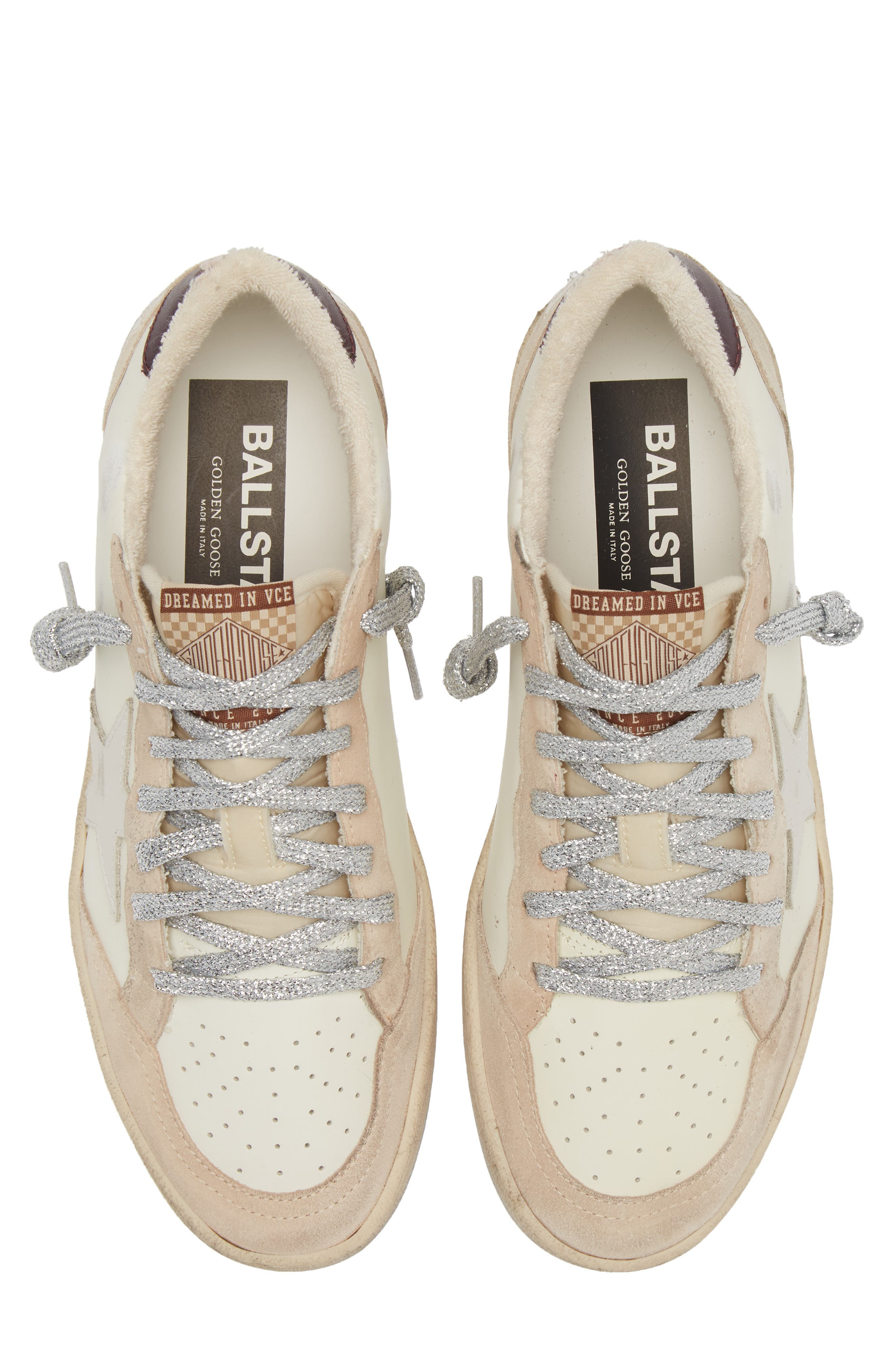 Golden Goose Ball Star Low Top Sneaker in White/Beige at Nordstrom - 5