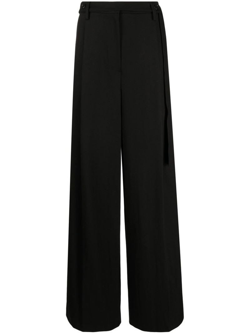 logo-charm pleat-detailing trousers 1