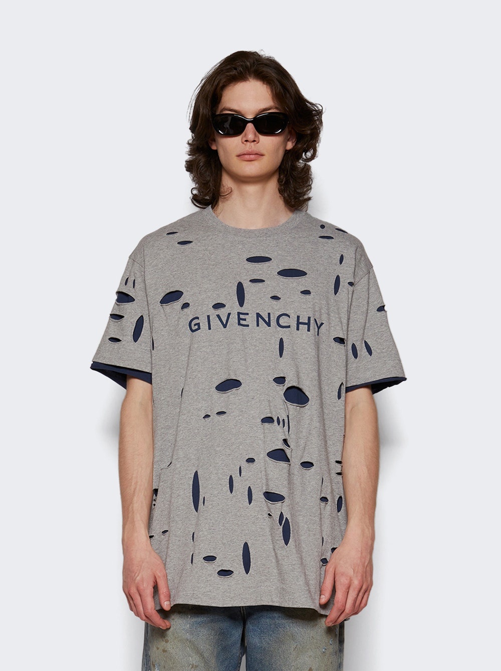 Distressed Oversized Tee Grey - 3