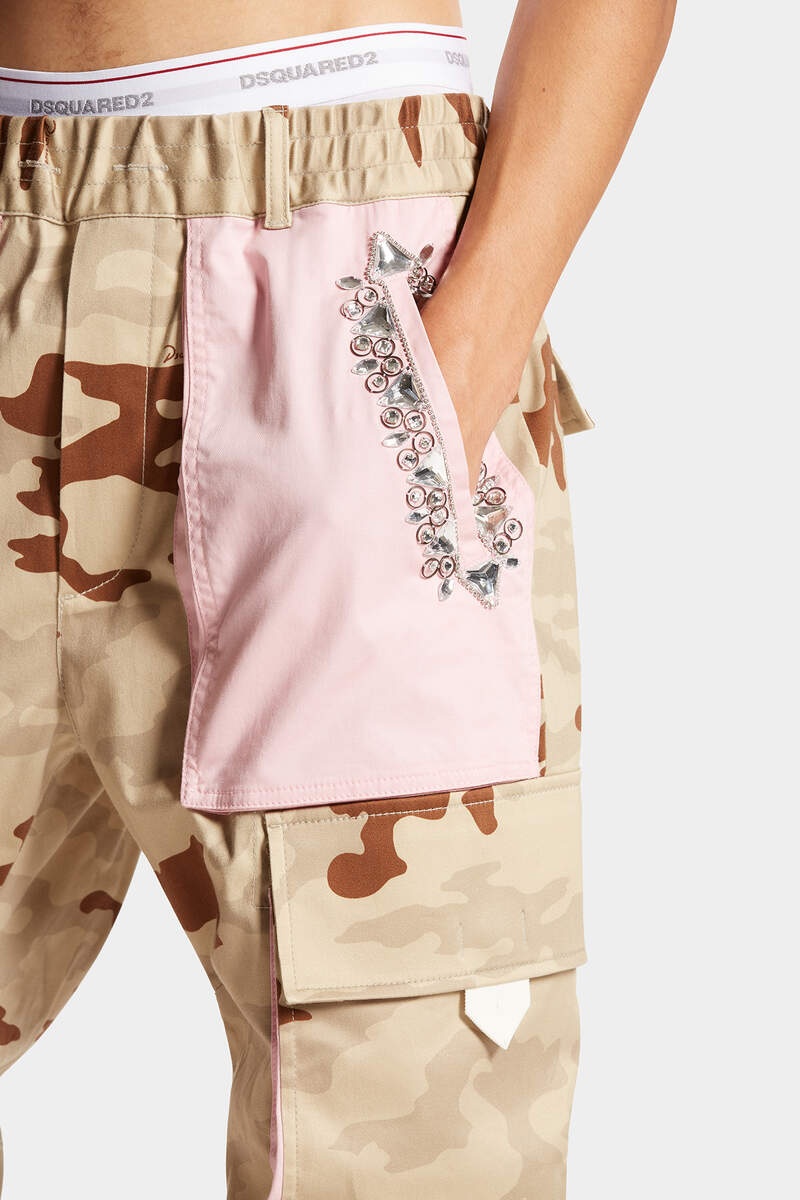 DIAMOND CAMOU CARGO PANTS - 5