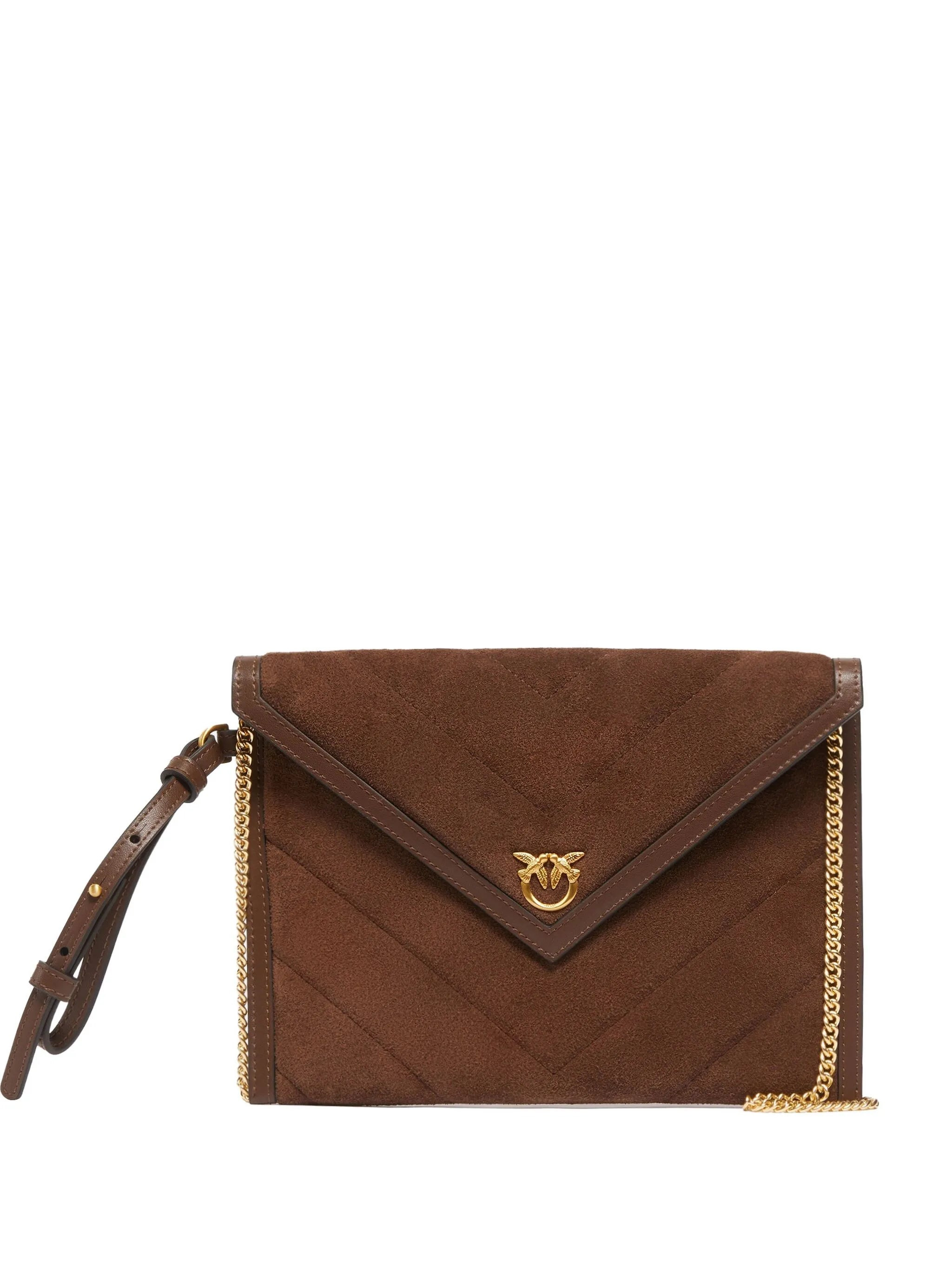 Pinko Quilted Suede Clutch Bag - 1